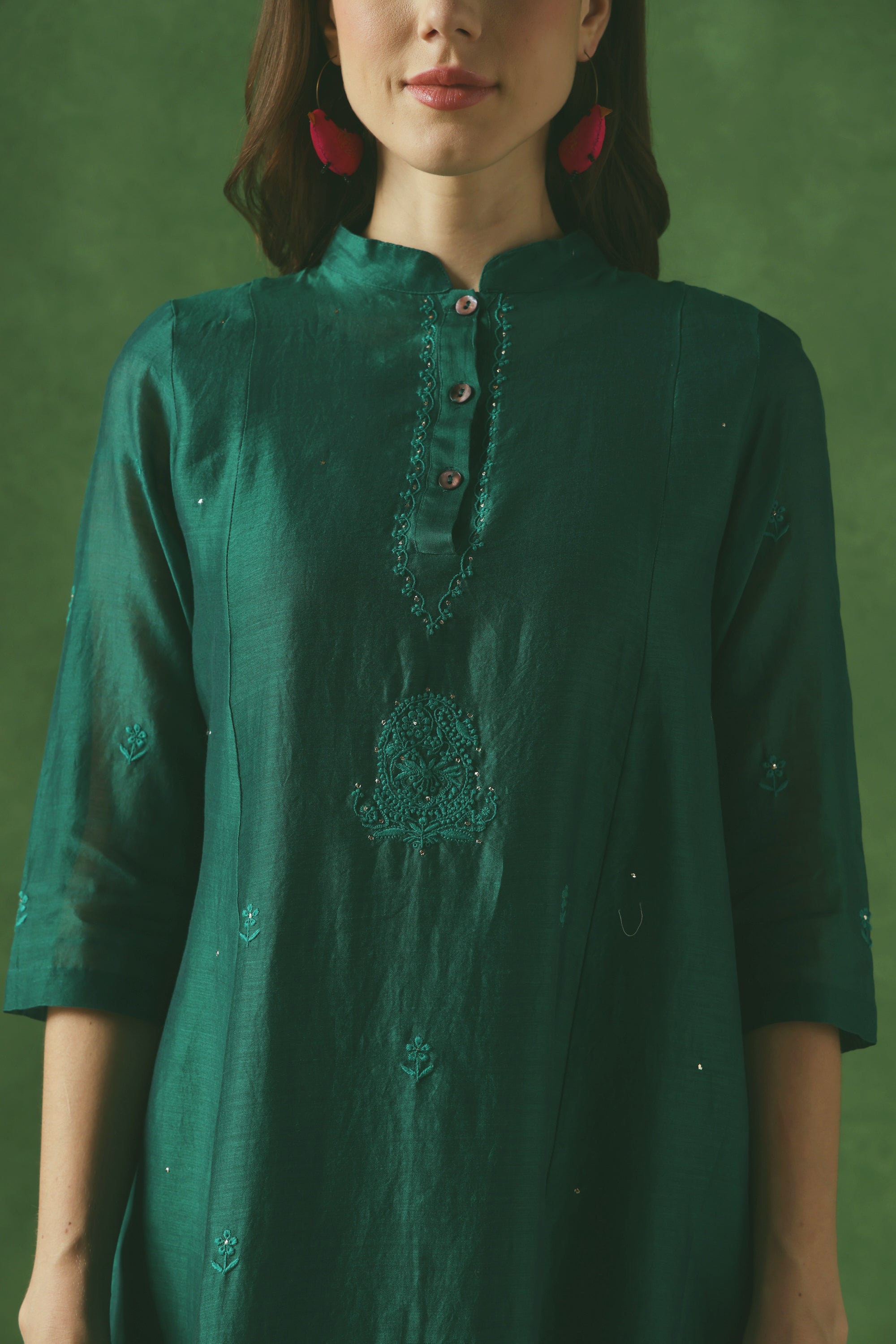 Sambhal handcrafted Chikankari Tunic