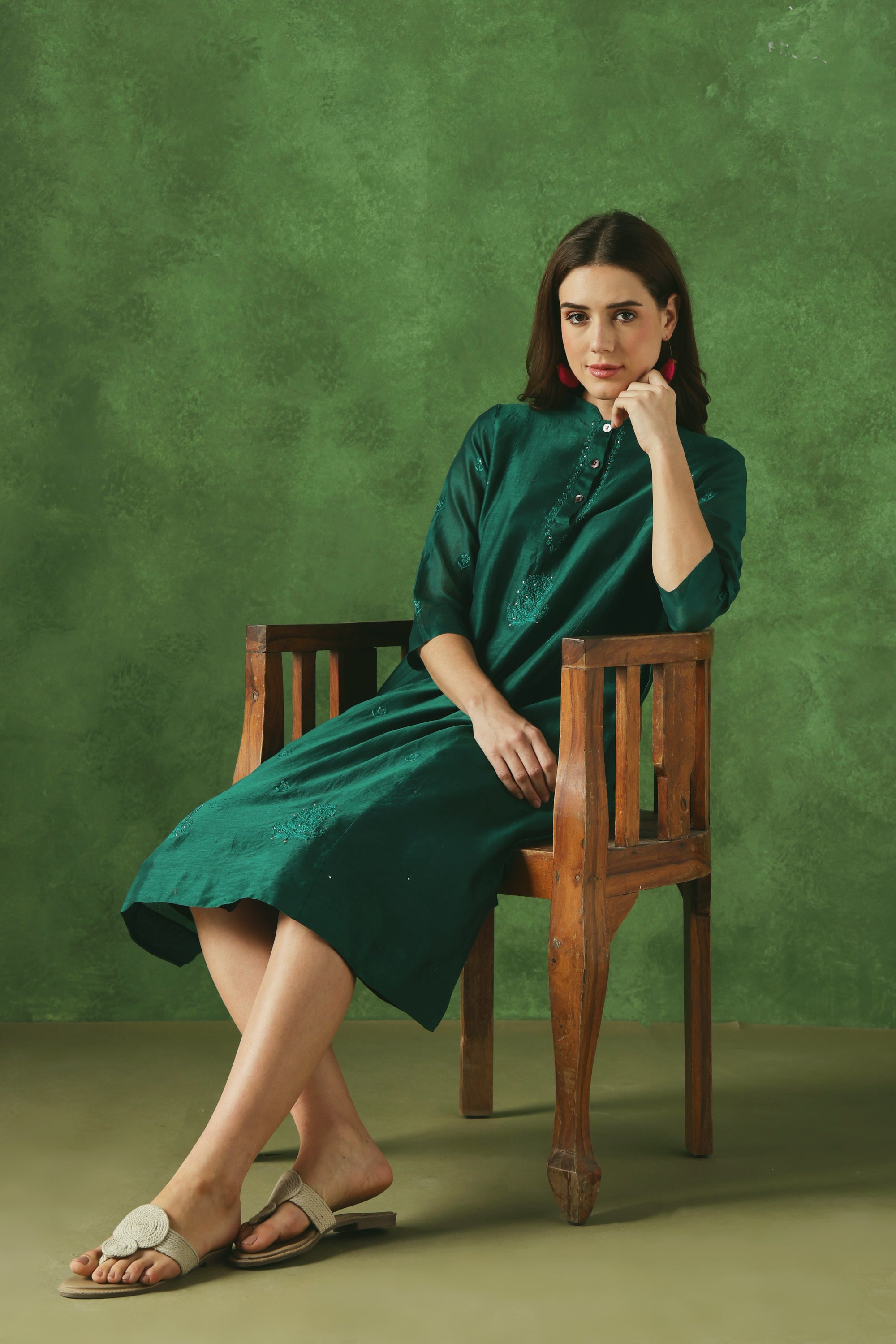 Sambhal handcrafted Chikankari Tunic