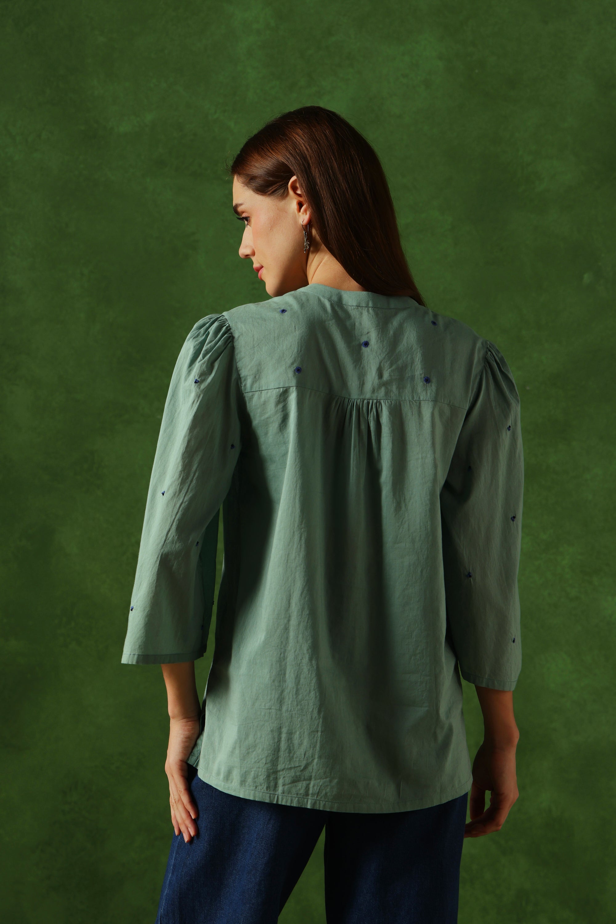Meen Handcrafted Chikankari Top