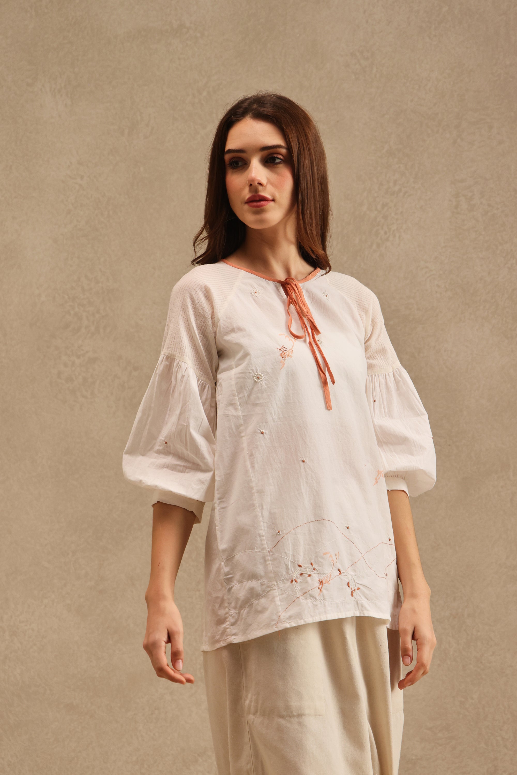Shukar handcrafted Chikankari Top