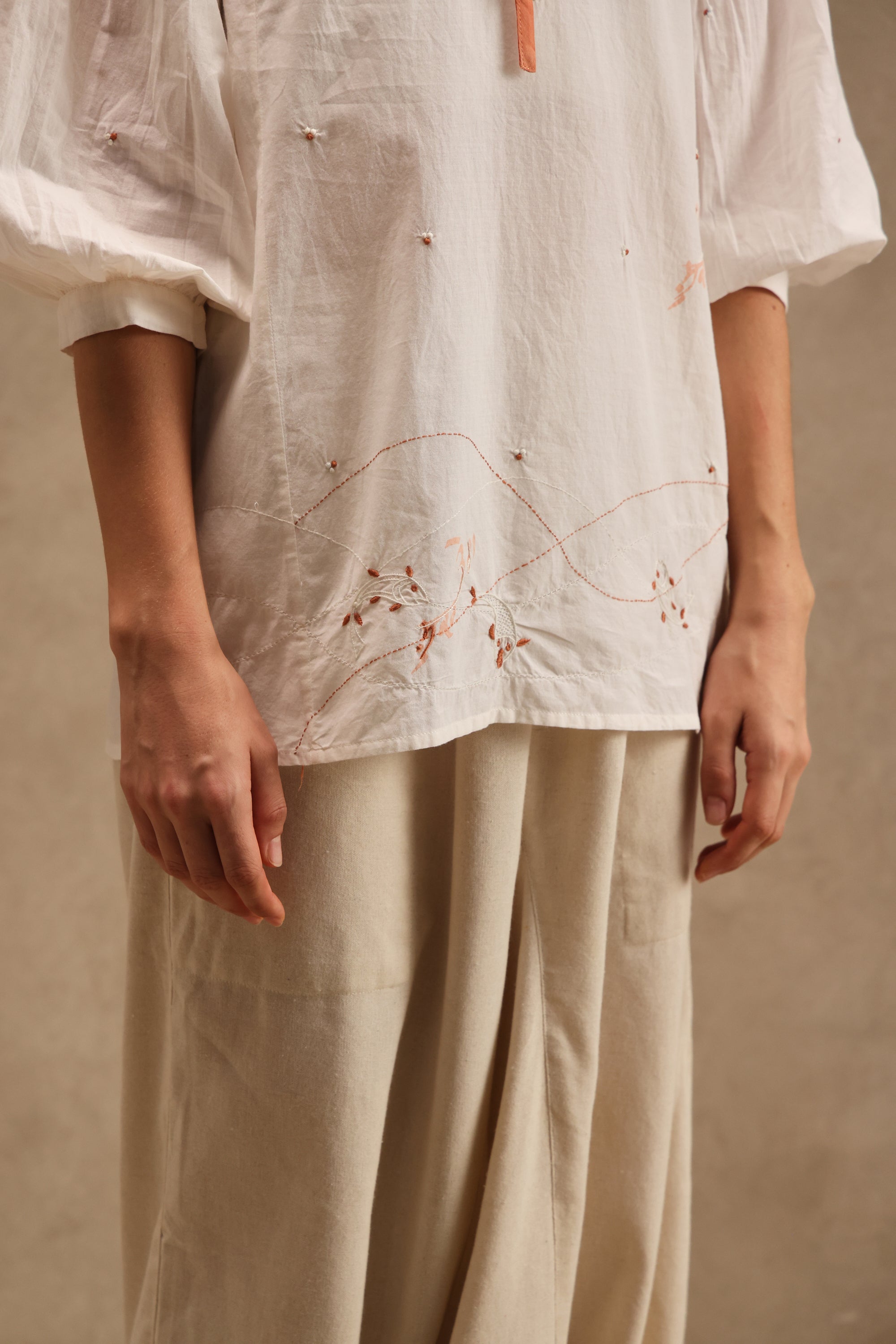 Shukar handcrafted Chikankari Top