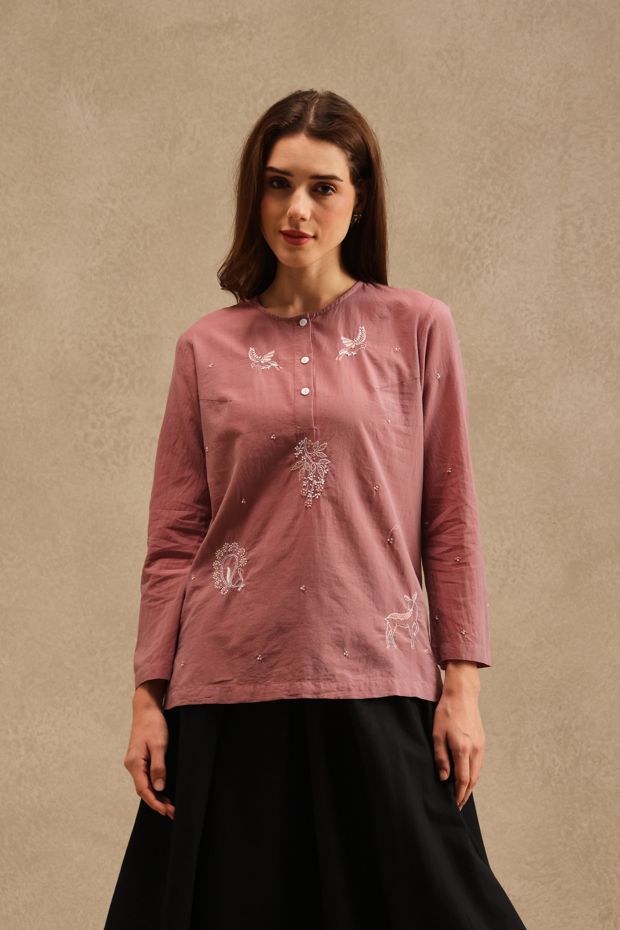 Dhatuh handcrafted Chikankari top