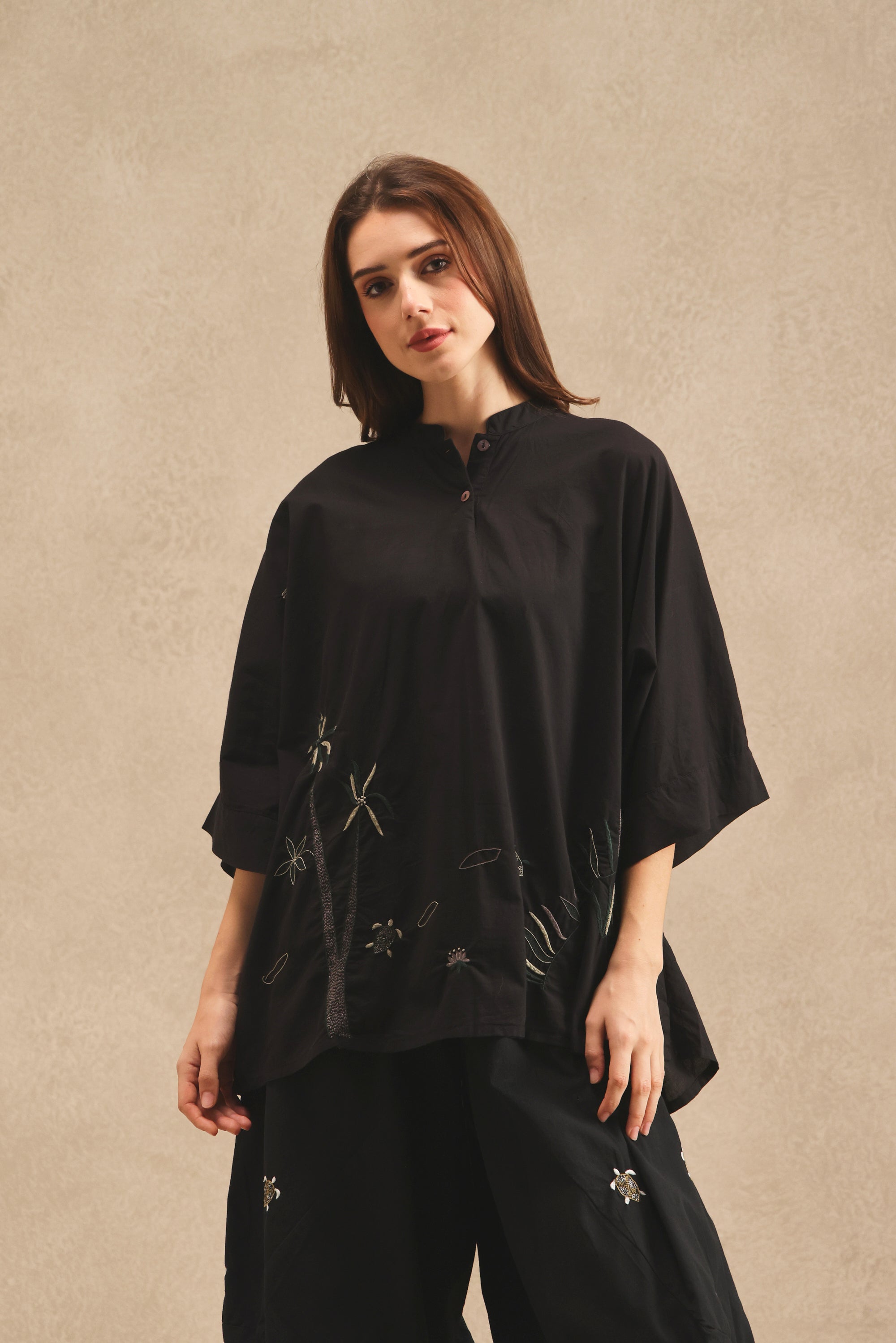 Noor handcrafted Chikankari easy Top