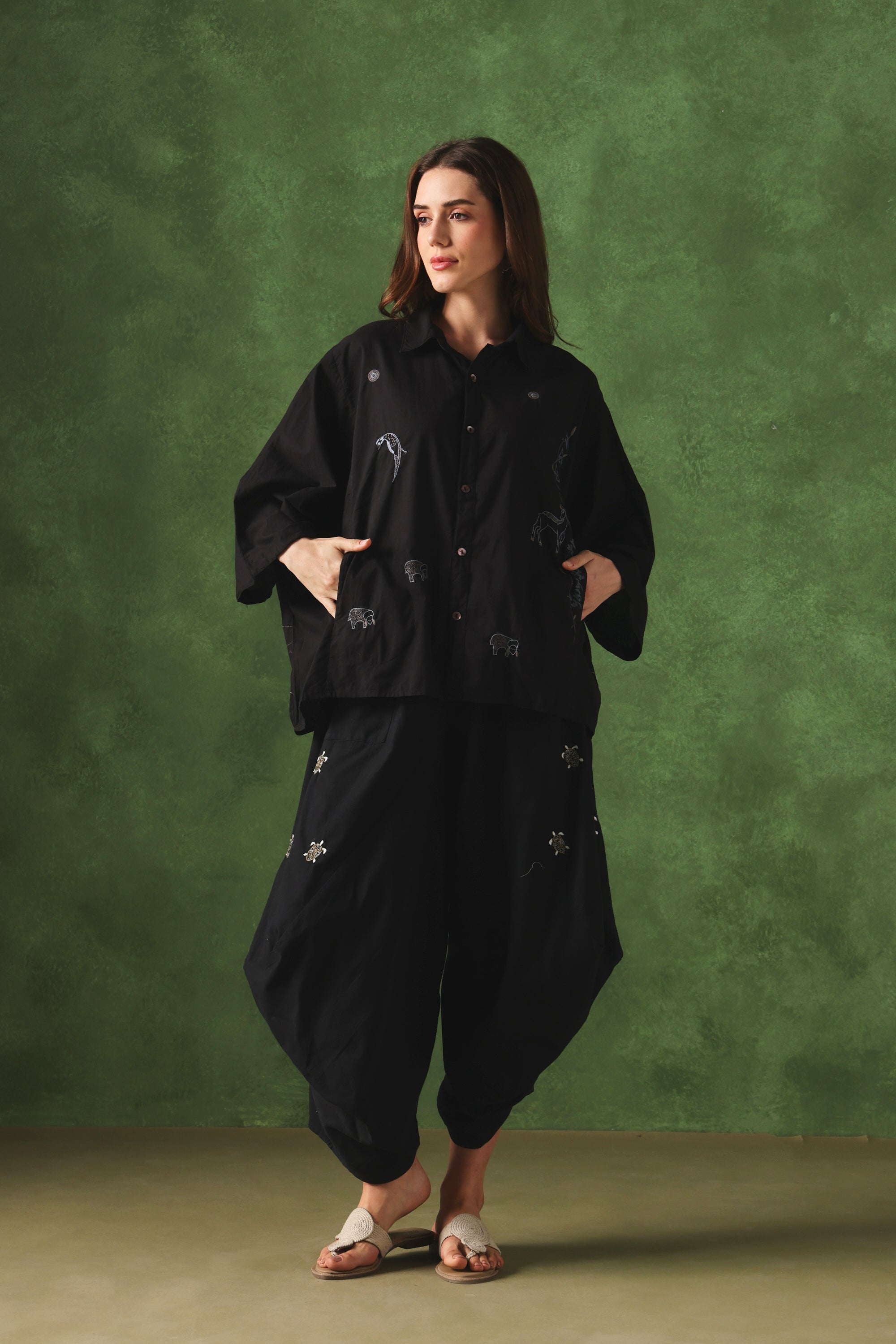 Seher handcrafted Chikankari Easy Shirt