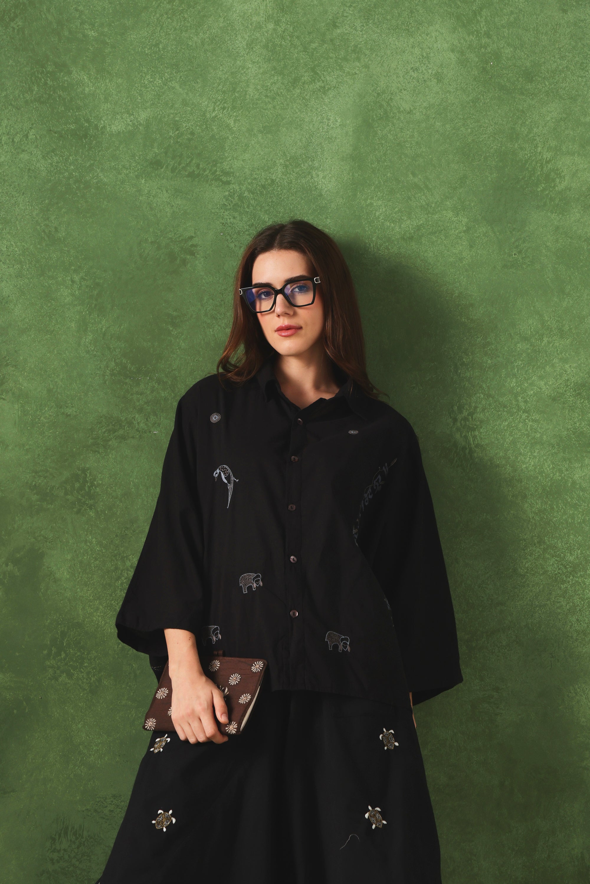 Seher handcrafted Chikankari Easy Shirt