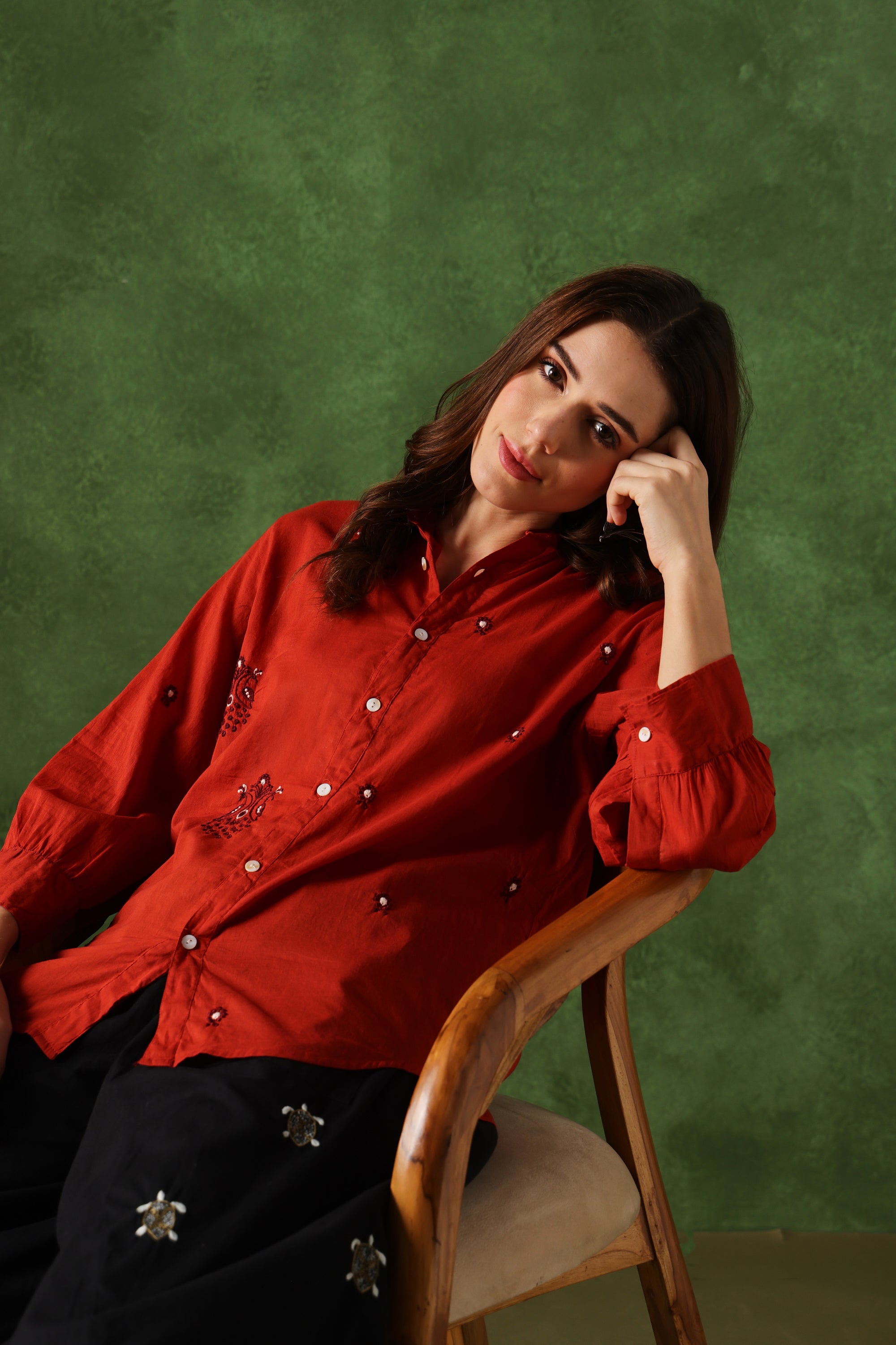 Tanda handcrafted Chikankari Shirt