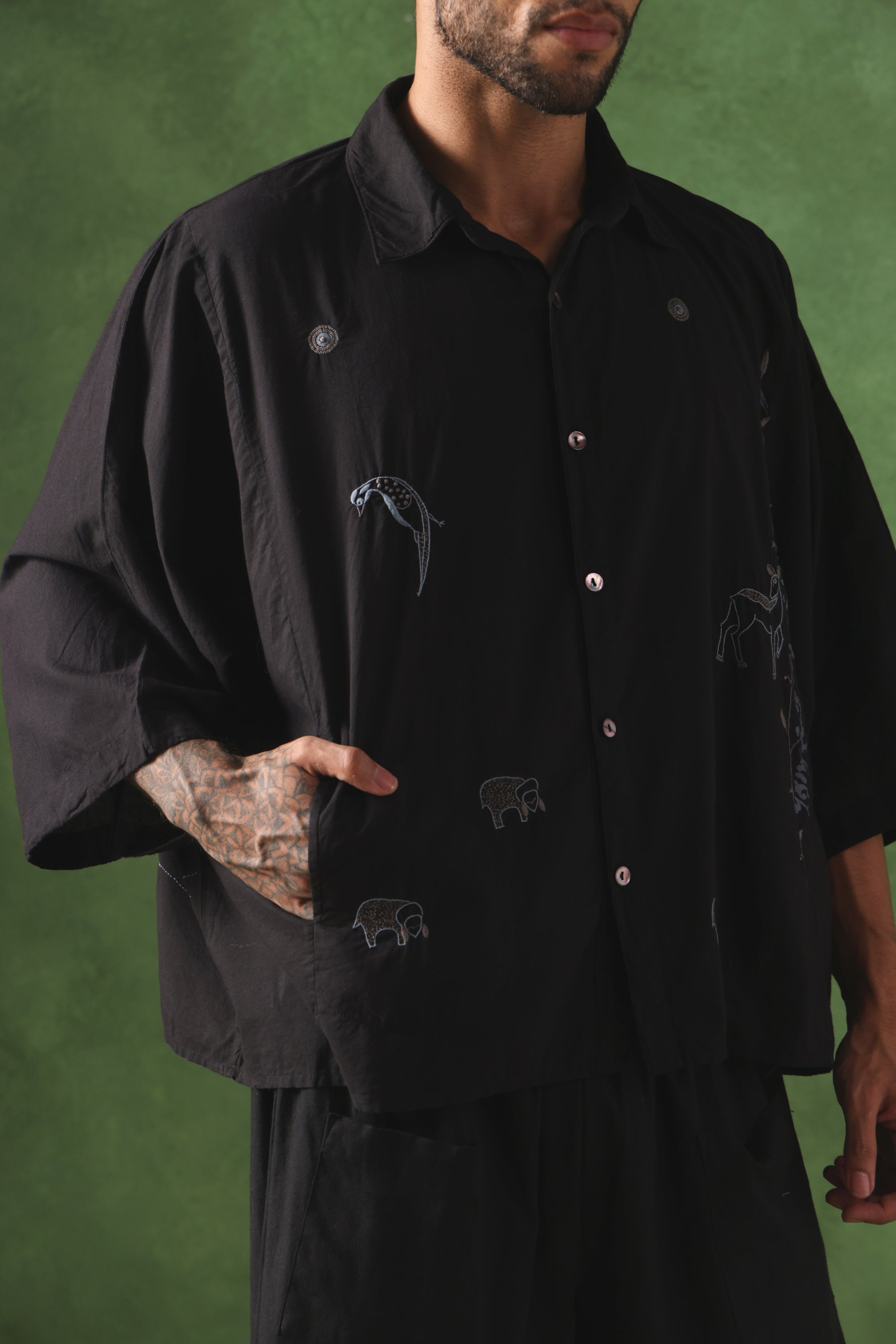 Seher handcrafted Chikankari easy Shirt