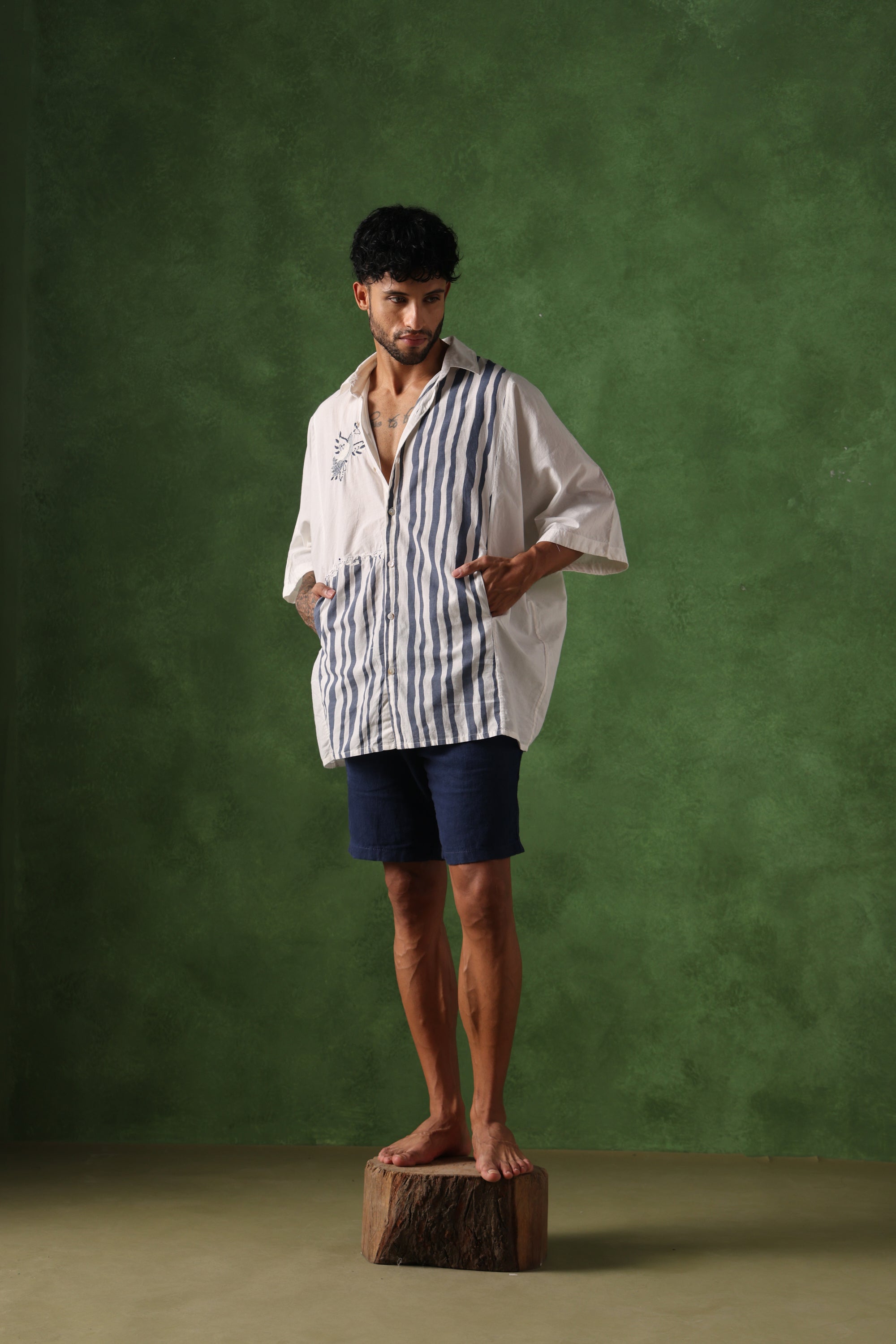 Nazar handcrafted Chikankari easy Shirt
