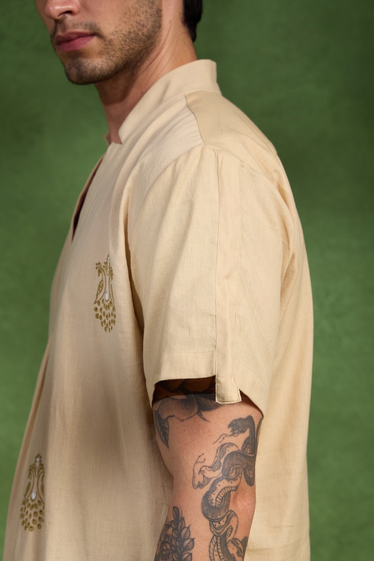 Buxar handcrafted Chikankari short Kurta