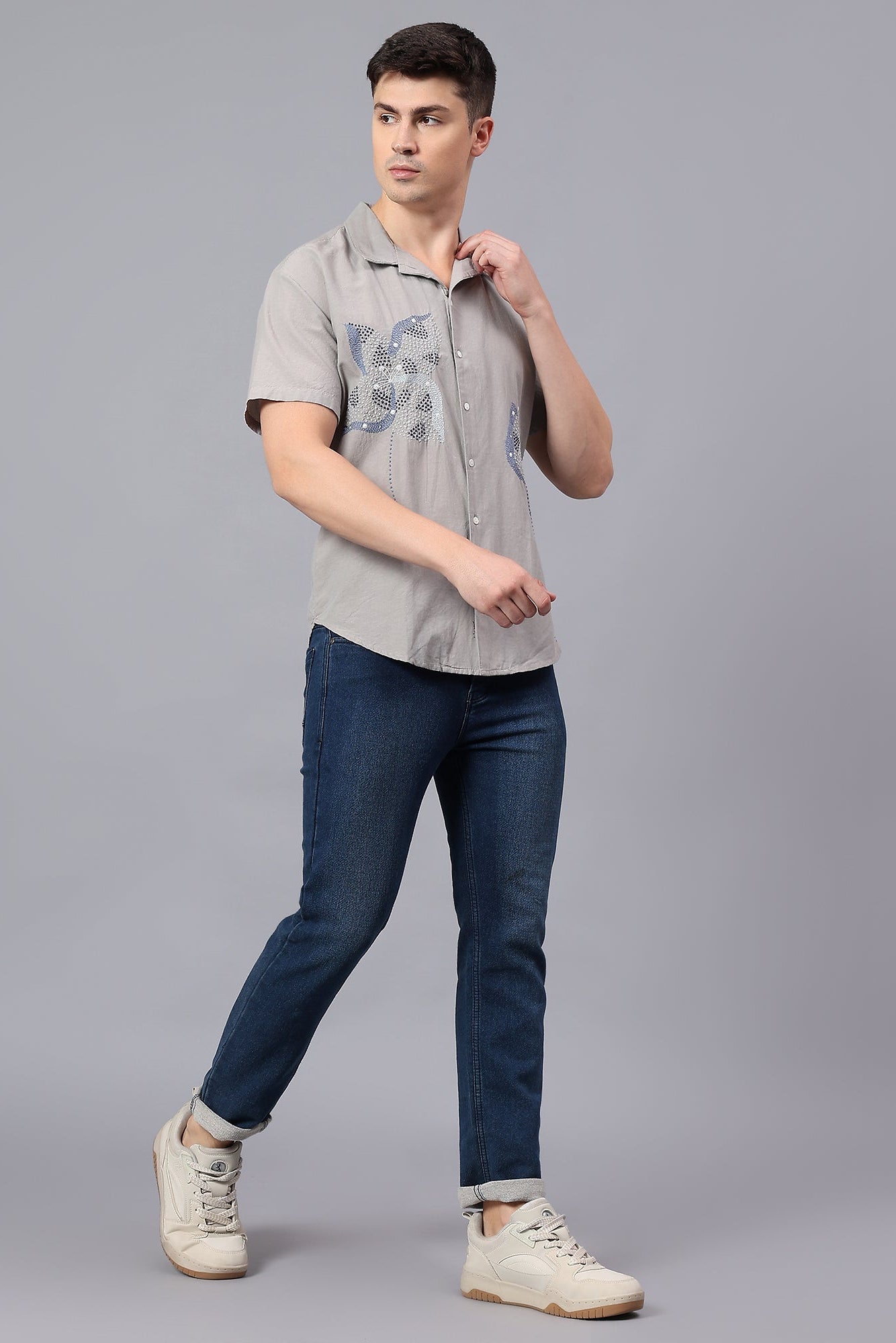 Prasang handcrafted Chikankari Shirt