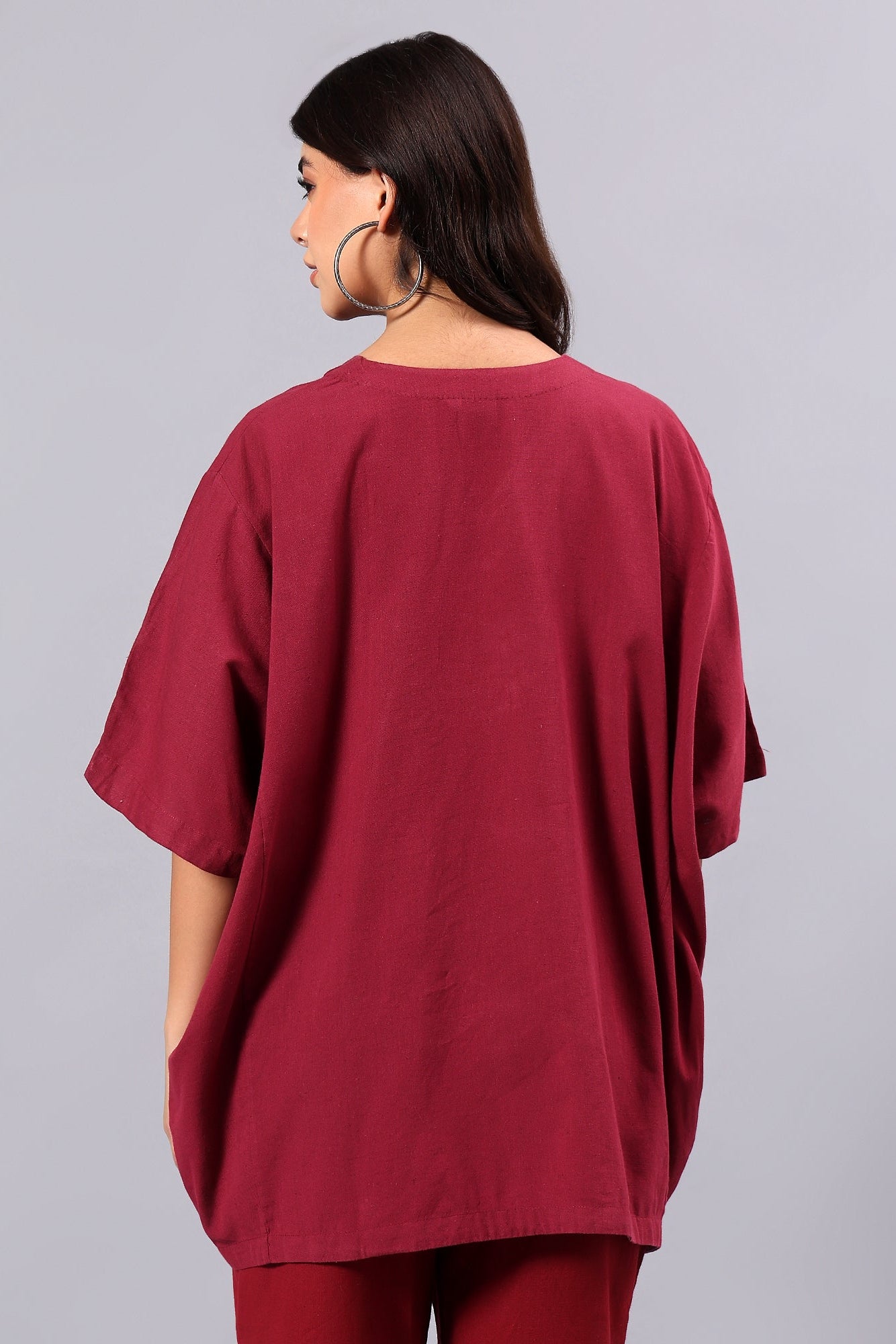 Tadbhav handcrafted Chikankari Easy fit Tunic
