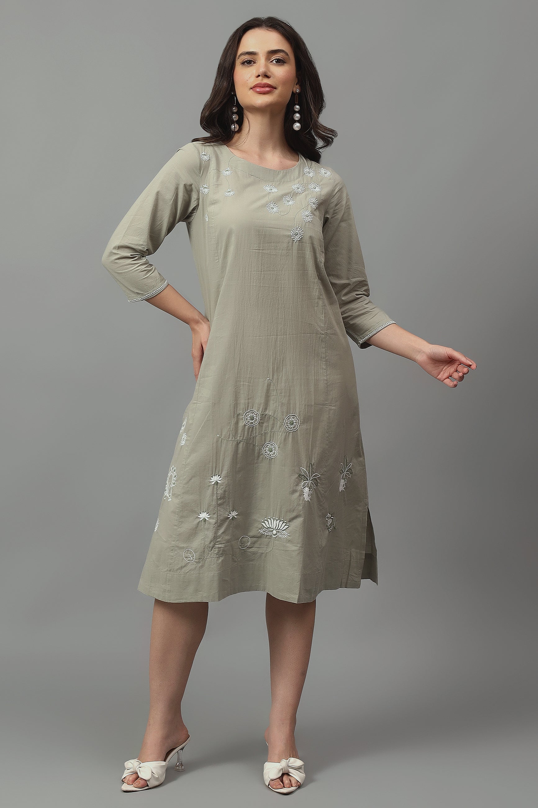 Kaifi handcrafted Chikankari Tunic