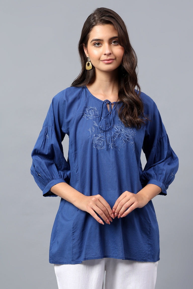 Top | Thusail | Chikankari | Cotton
