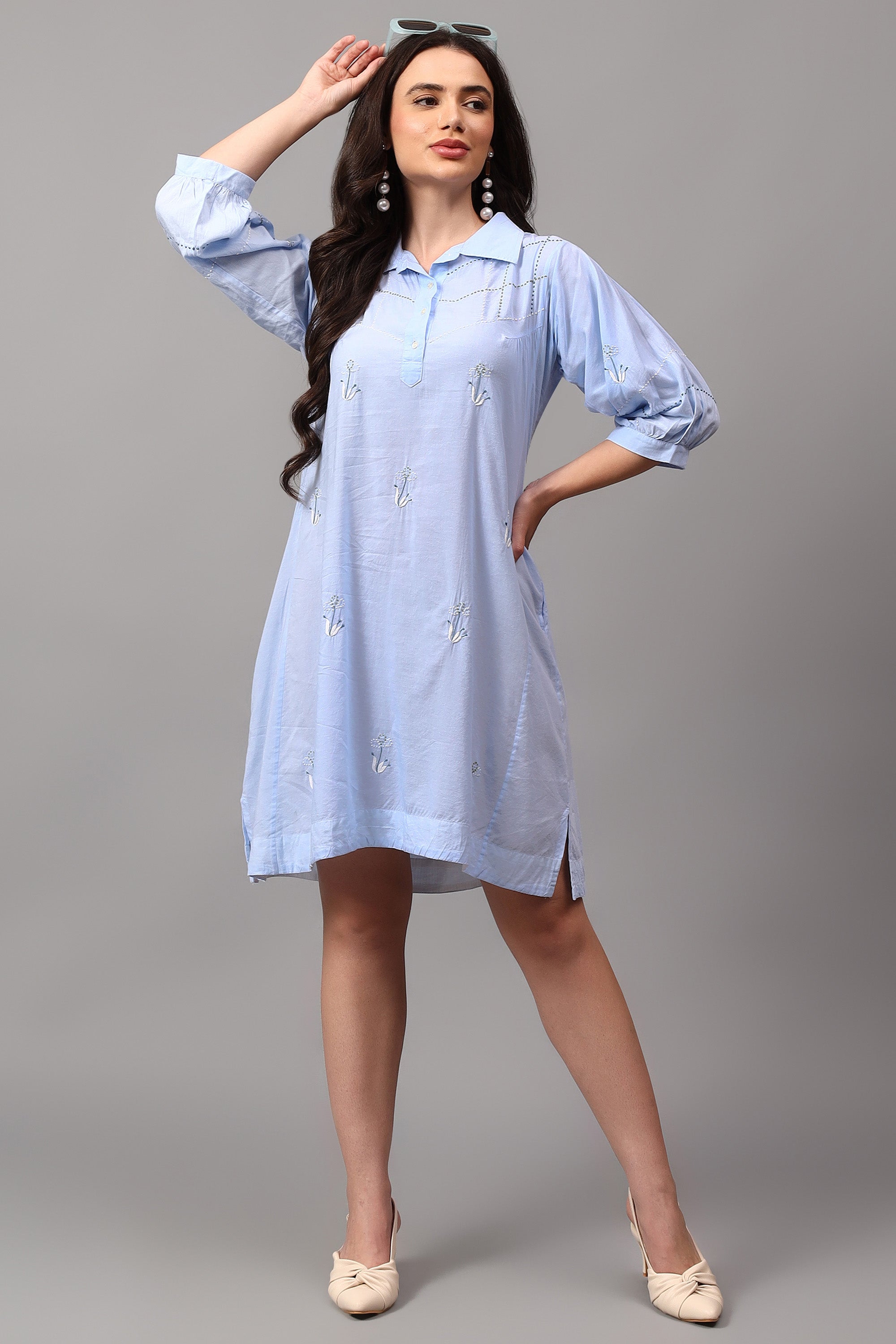Teppu handcrafted Chikankari Tunic