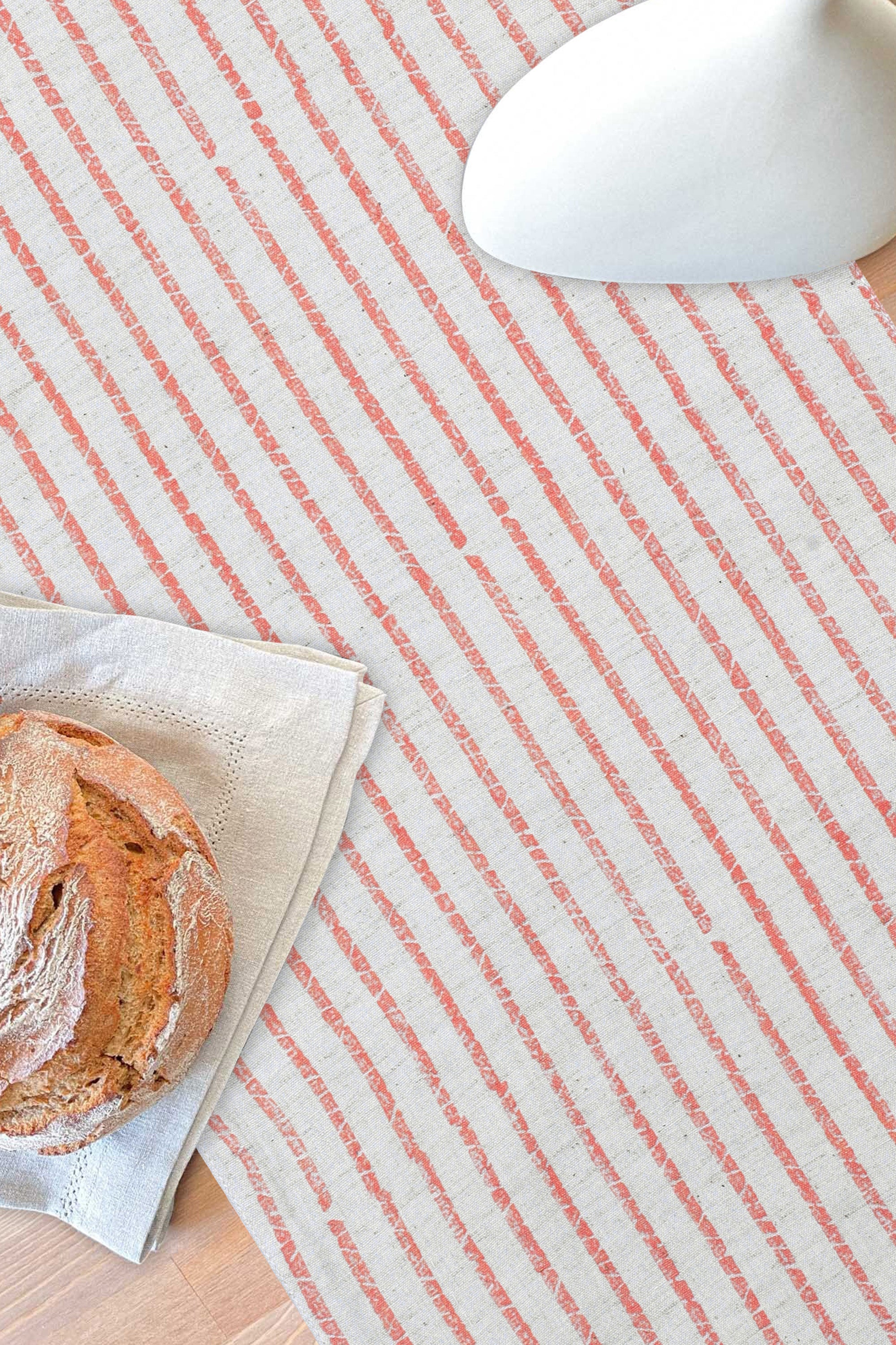 Table Runner | Kadam | Chikankari | Cotton Linen