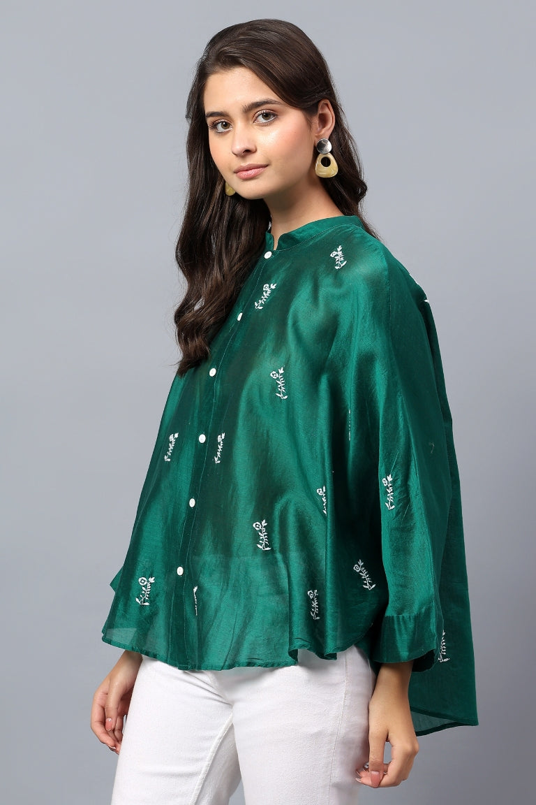 Easy Shirt | Bhaasha | Chikankari | Cotton Silk (Chanderi)