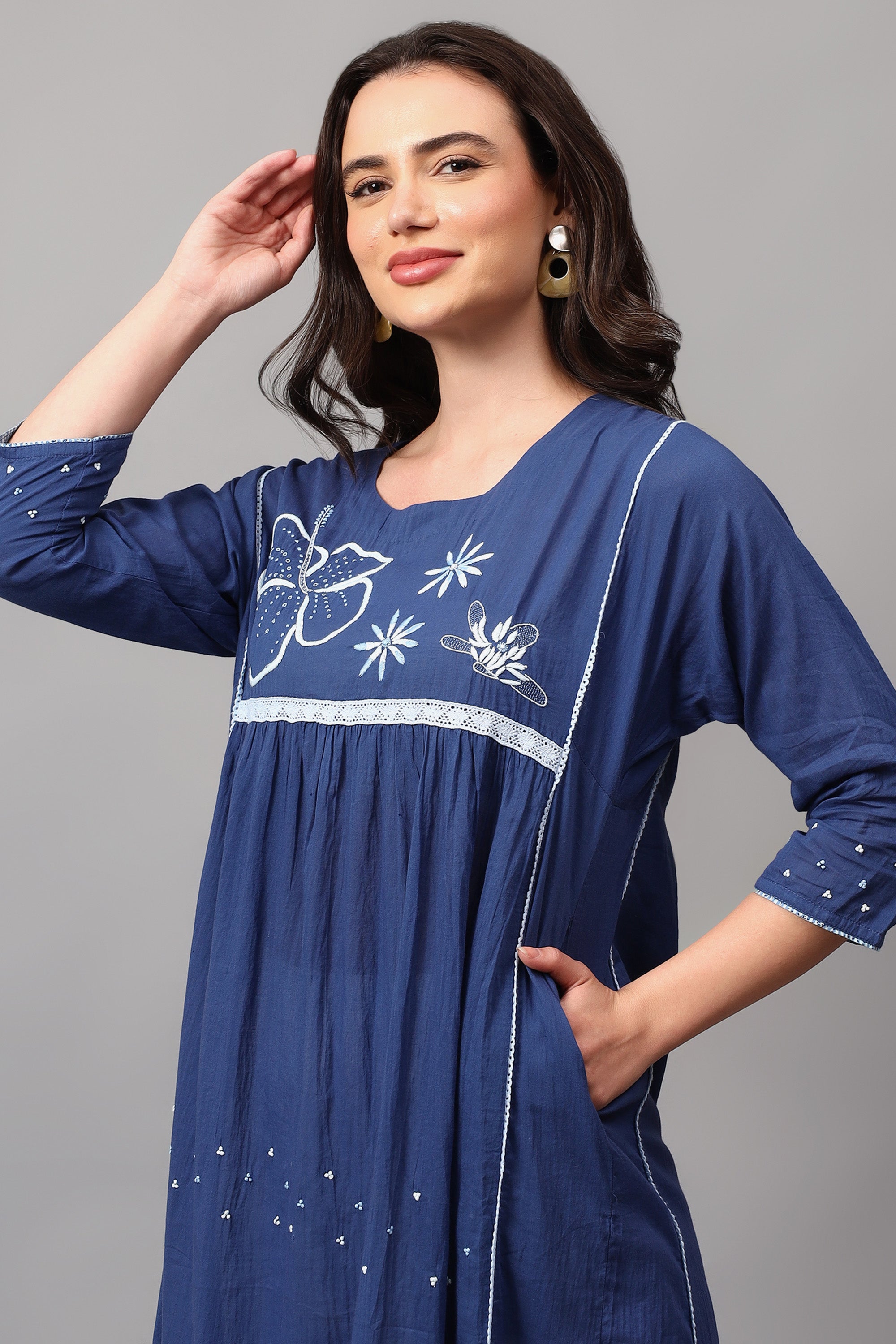Tunic | Prose | Chikankari | Cotton