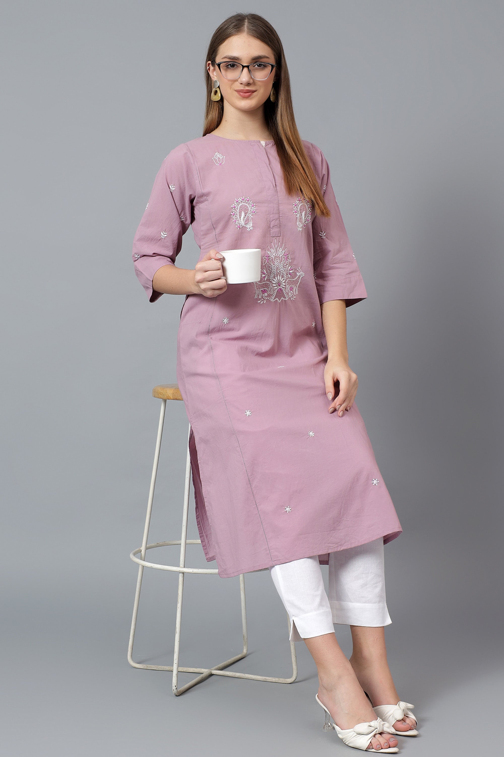 Kurta | Takiyyim | Chikankari | Cotton