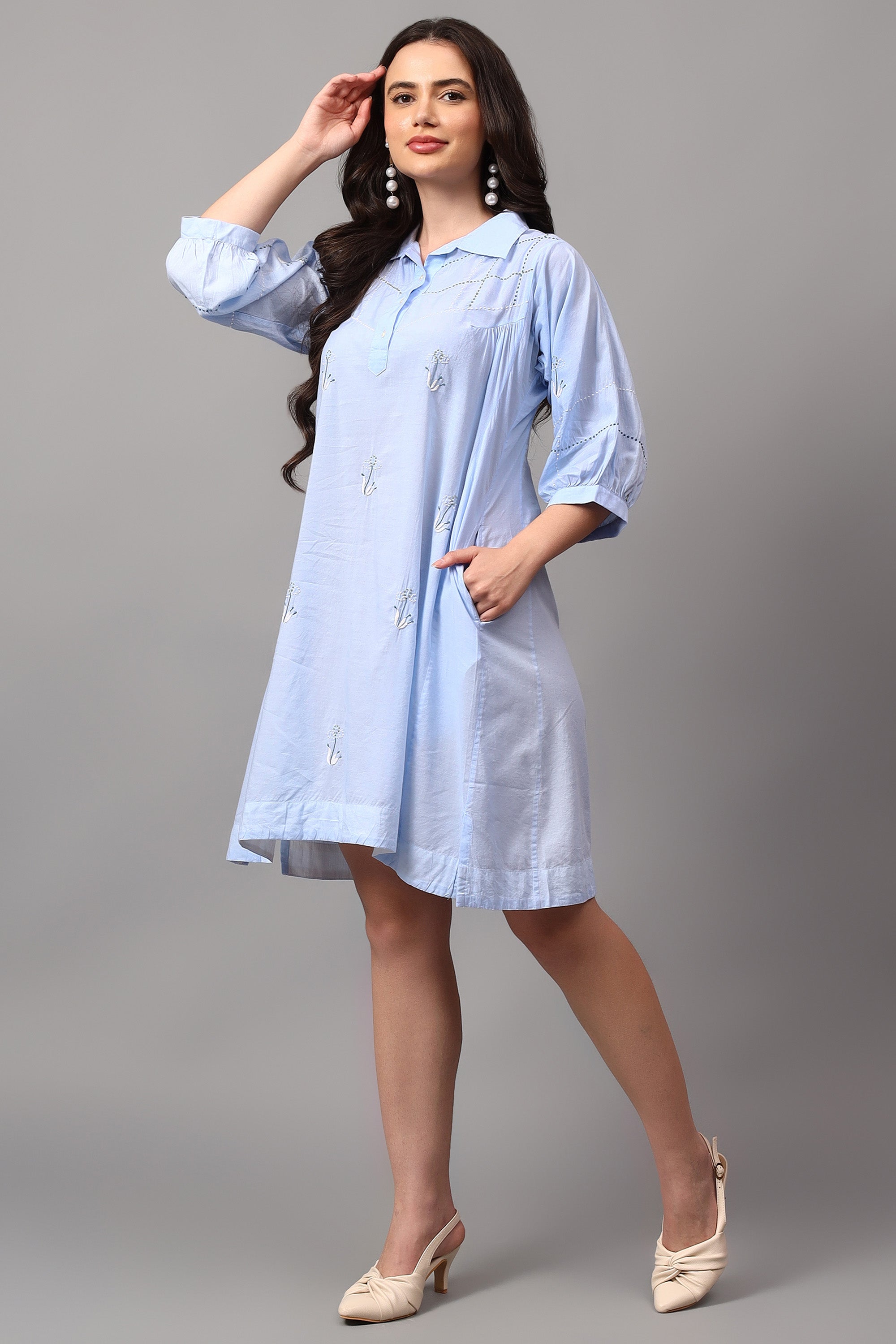 Teppu handcrafted Chikankari Tunic