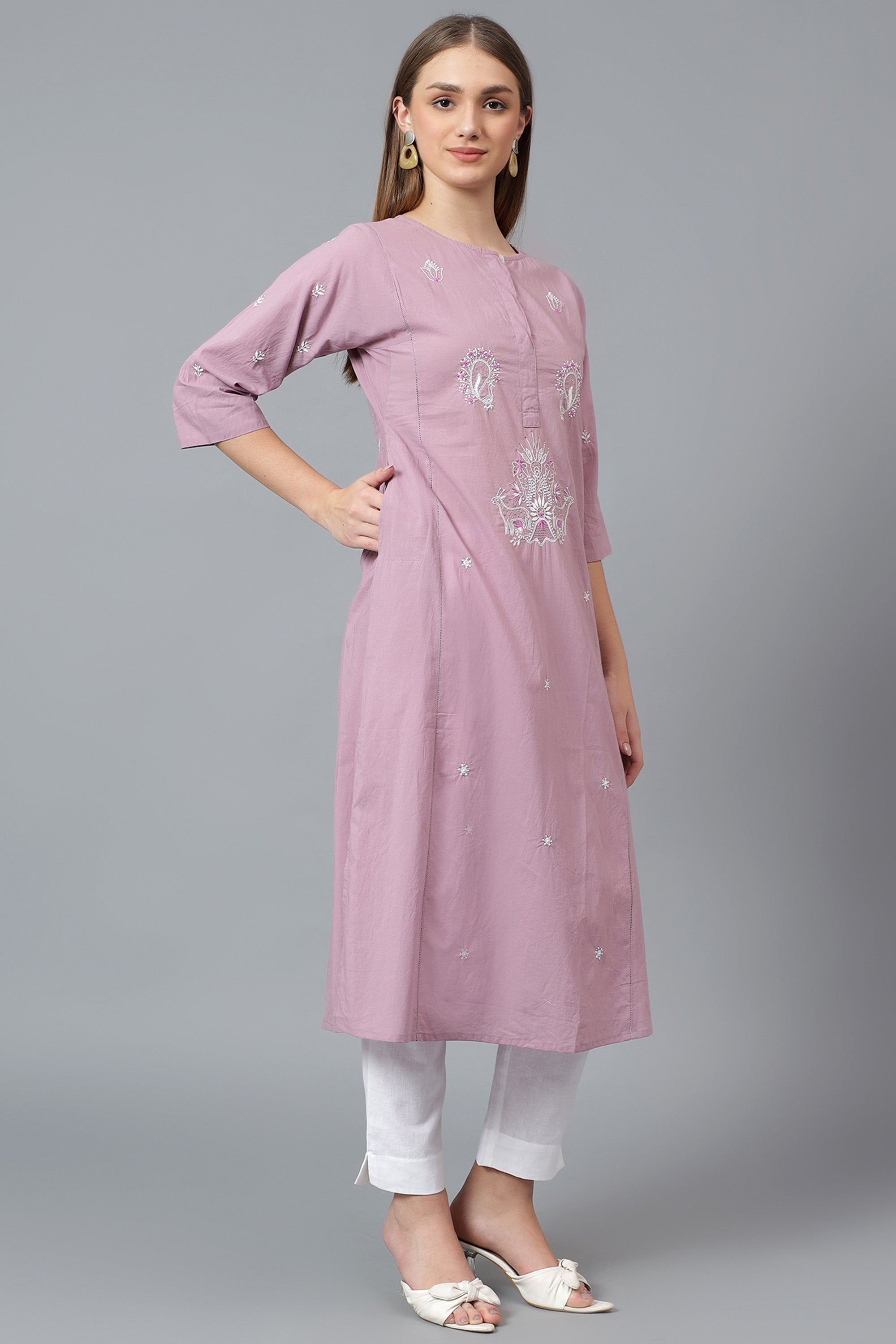 Kurta | Takiyyim | Chikankari | Cotton