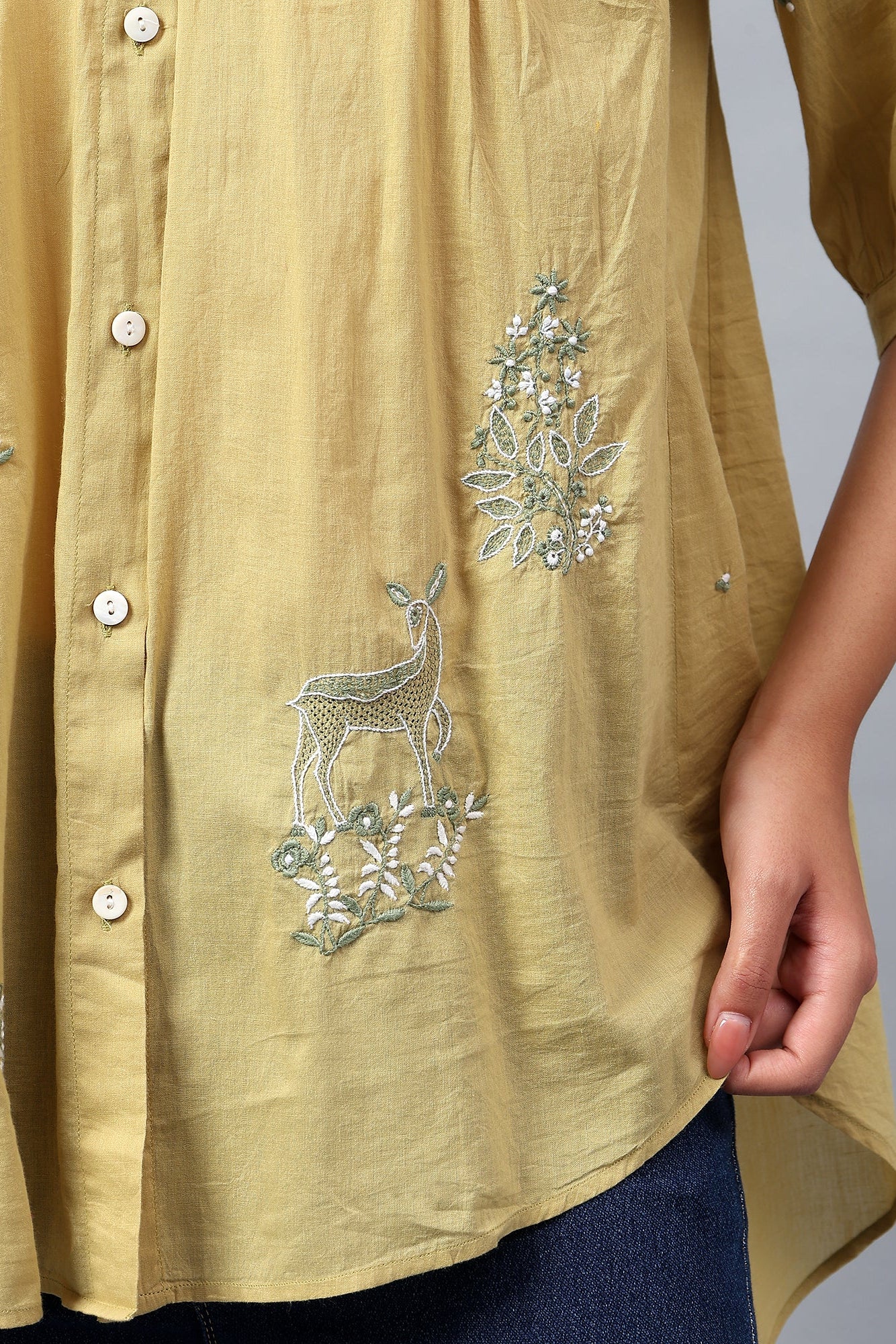 Swar handcrafted Chikankari Shirt