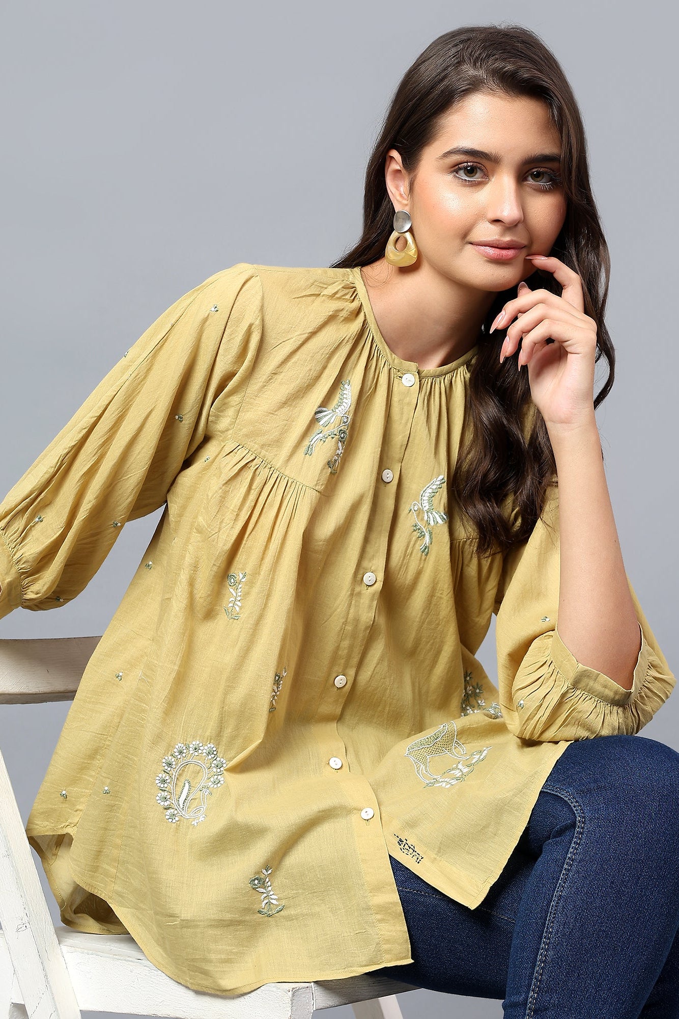 Swar handcrafted Chikankari Shirt
