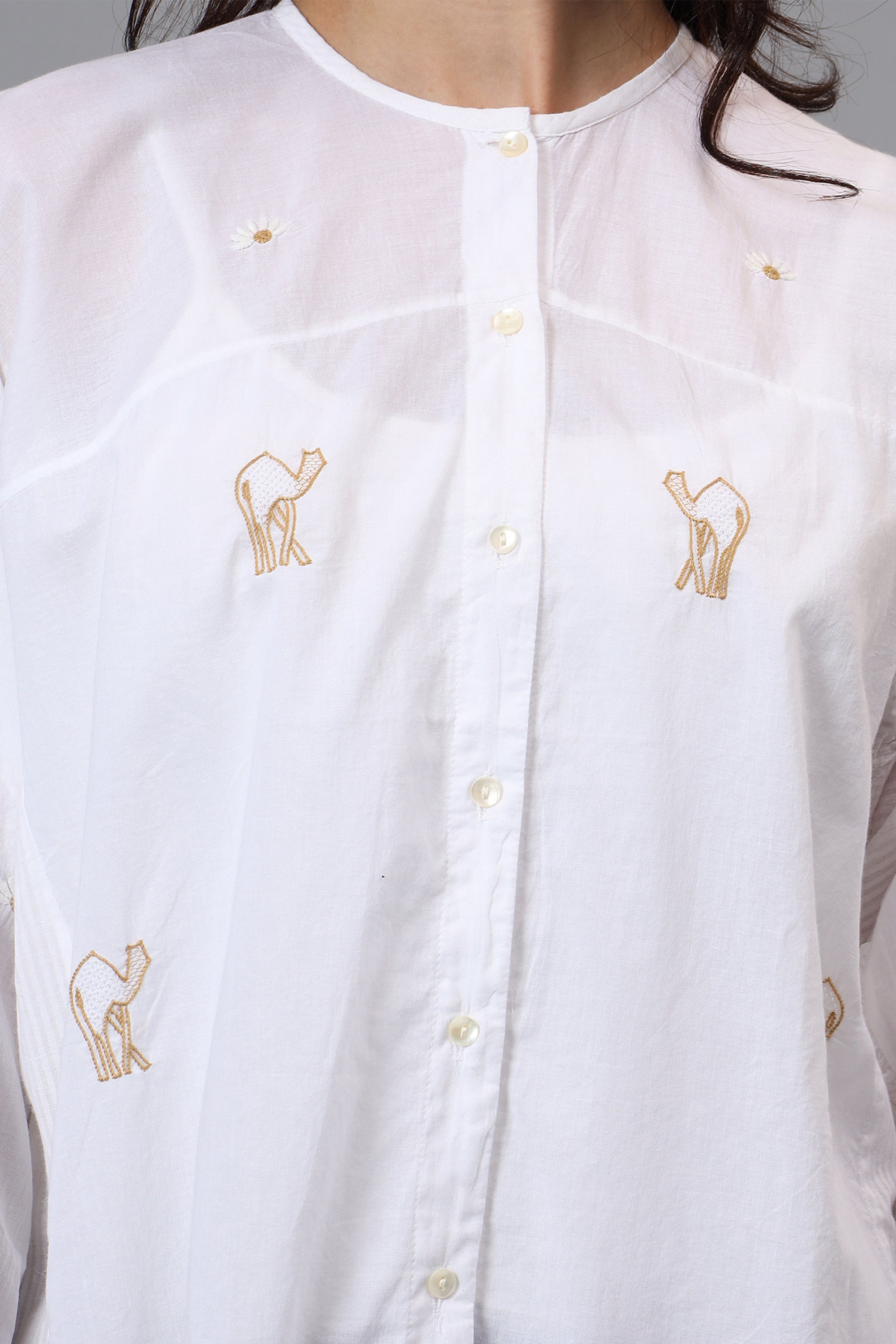 Shirt | Mekori | Chikankari | Cotton