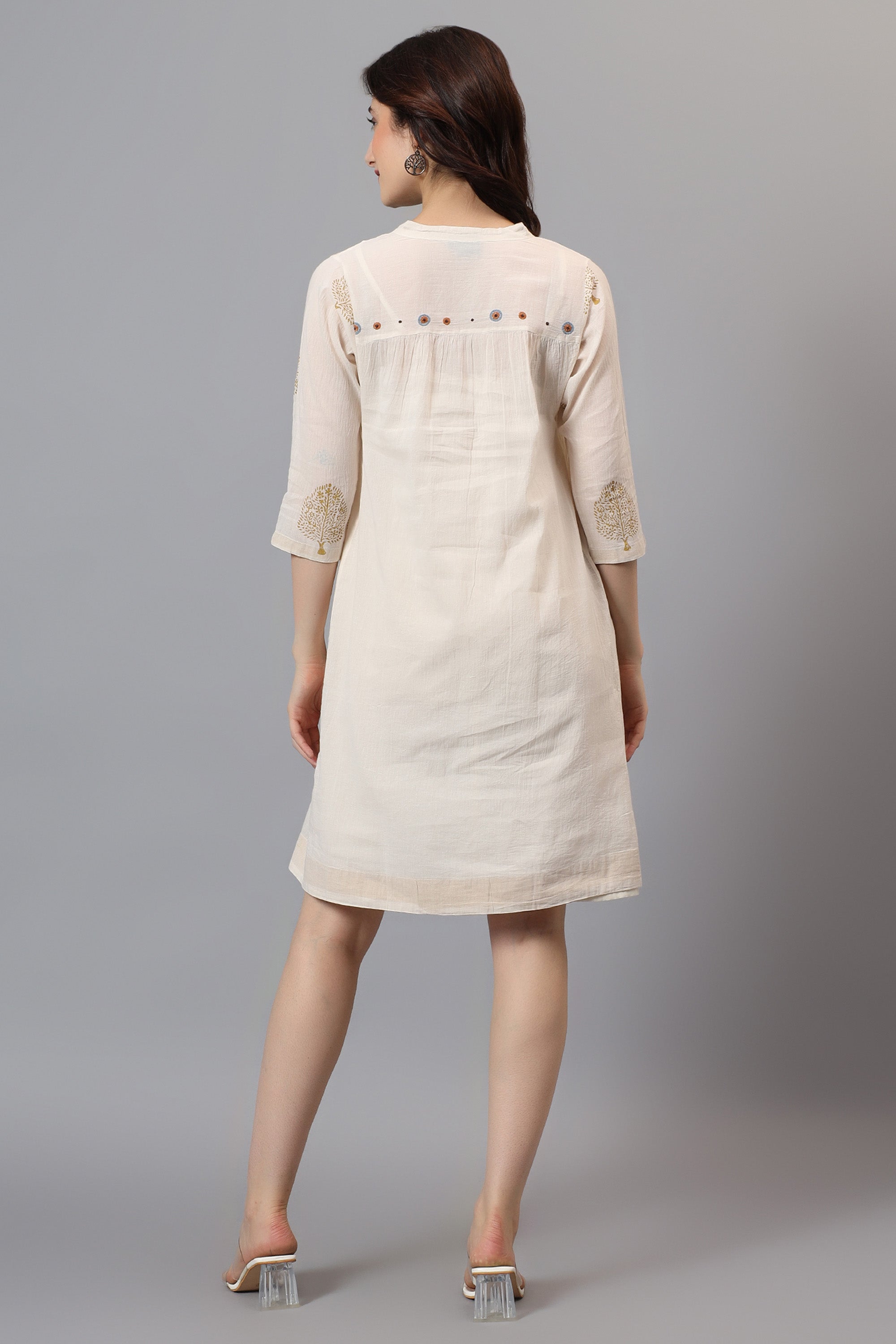 Tunic | Kumu | Chikankari | Cotton