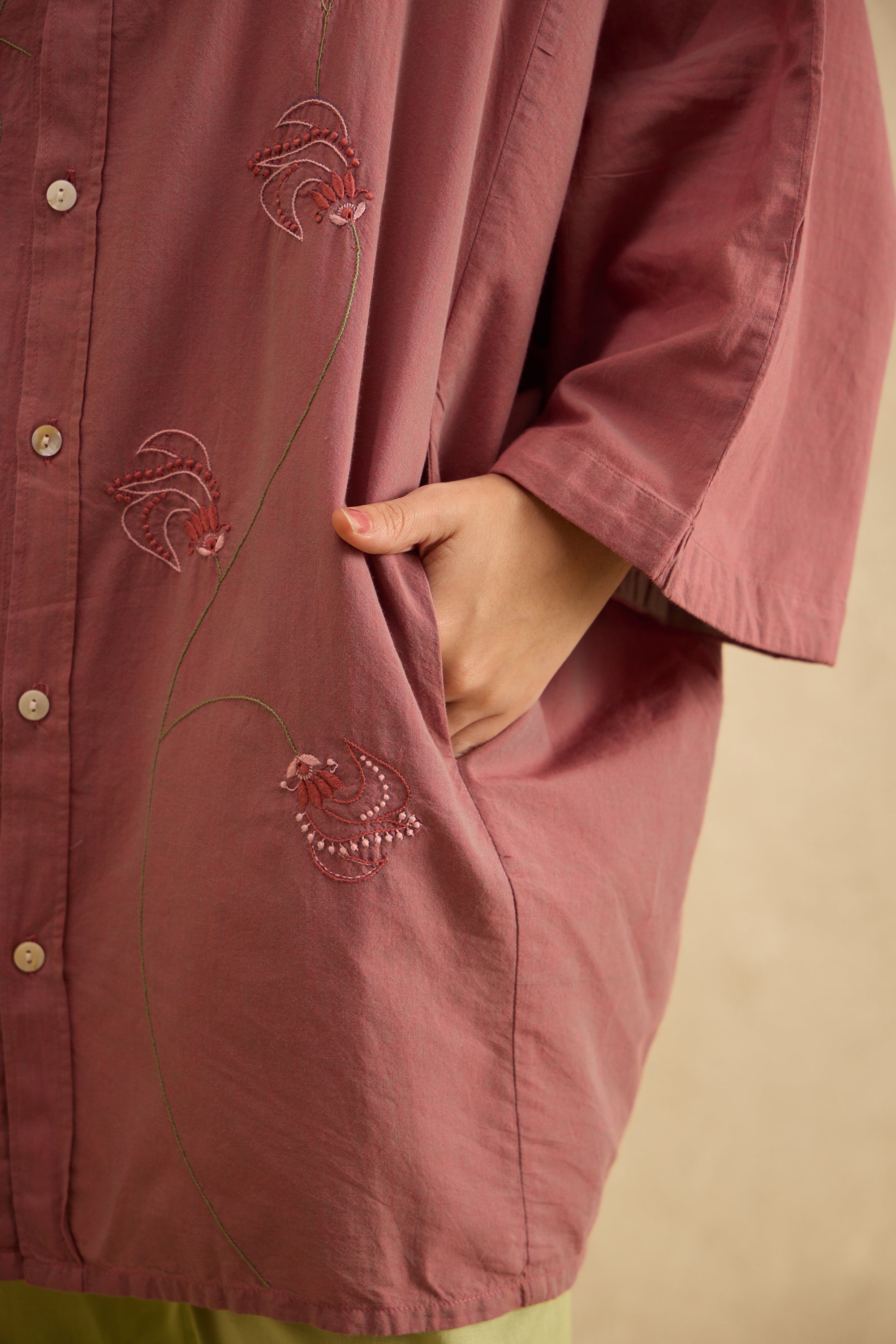 Sargam handcrafted Chikankari easy Shirt