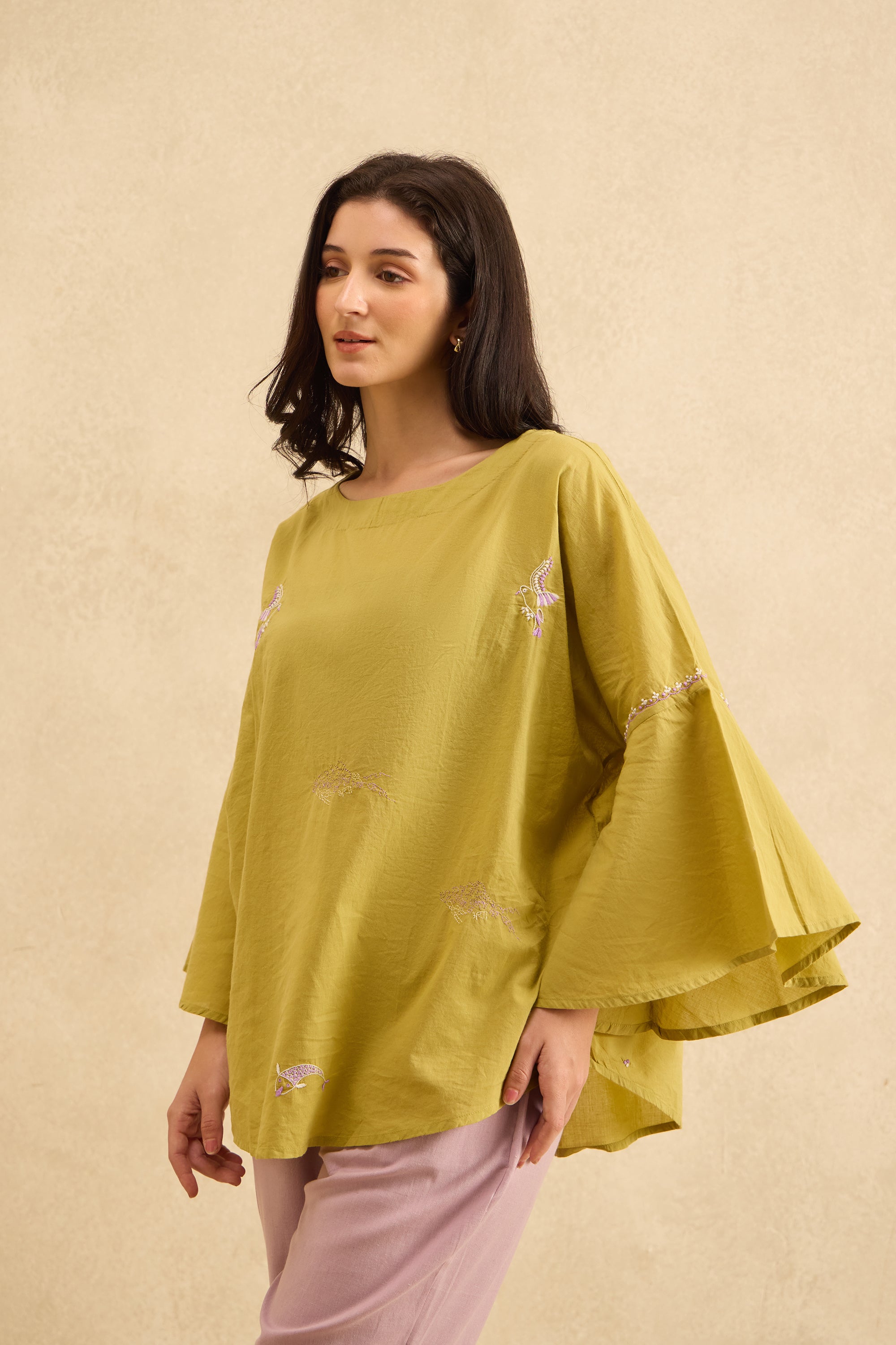 Didaar handcrafted Chikankari easy Top