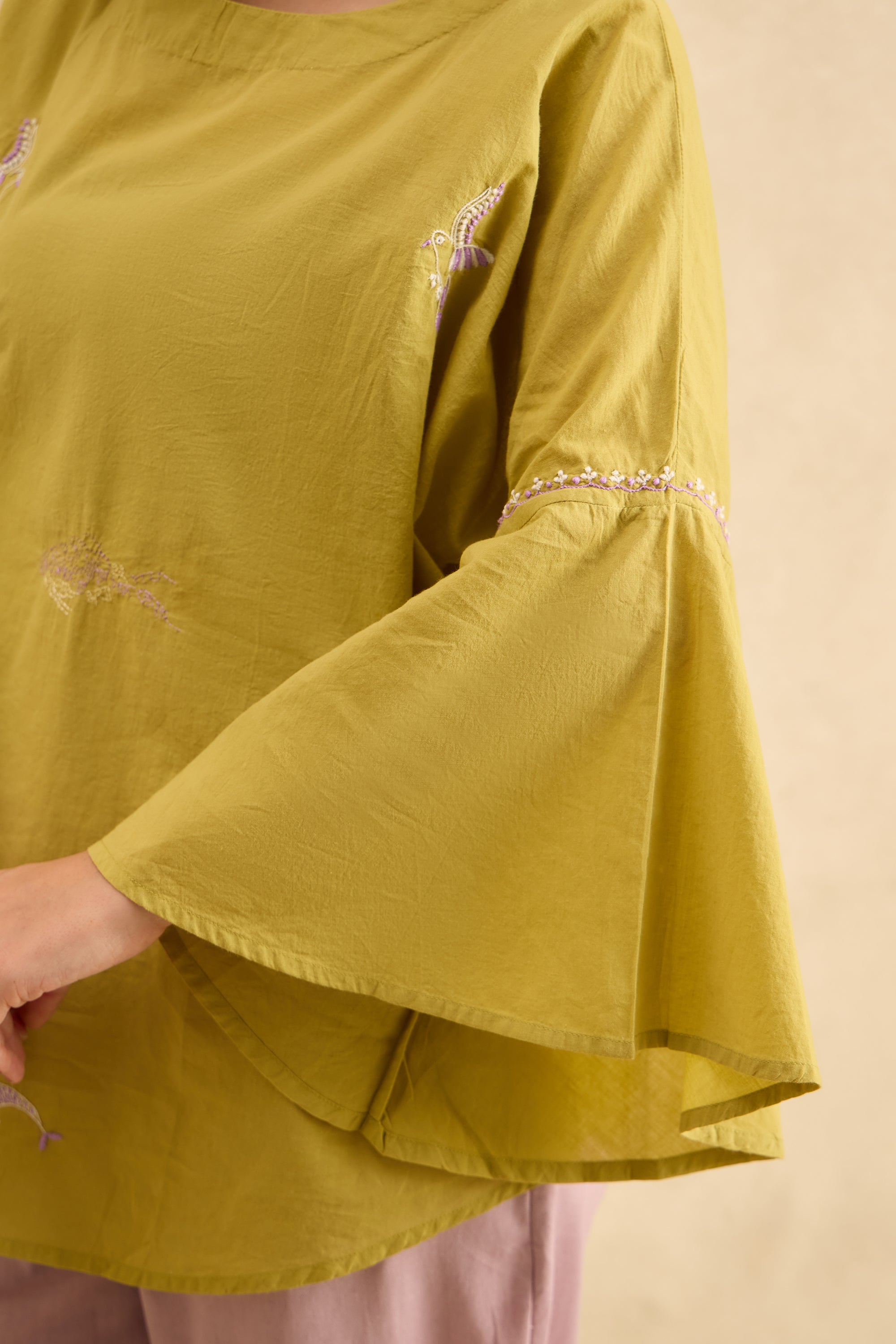 Didaar handcrafted Chikankari easy Top