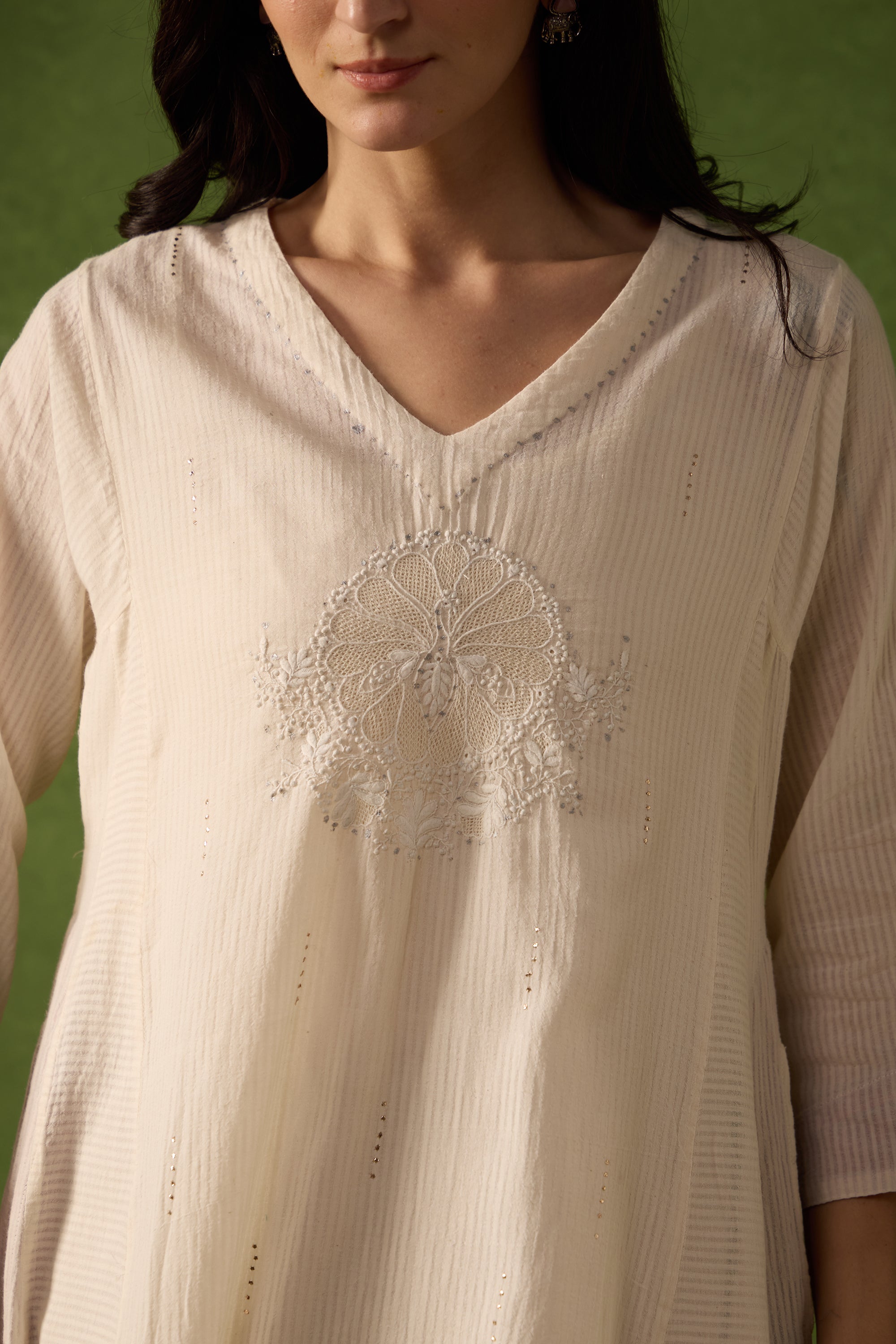 Dwaki handcrafted Chikankari Kurta