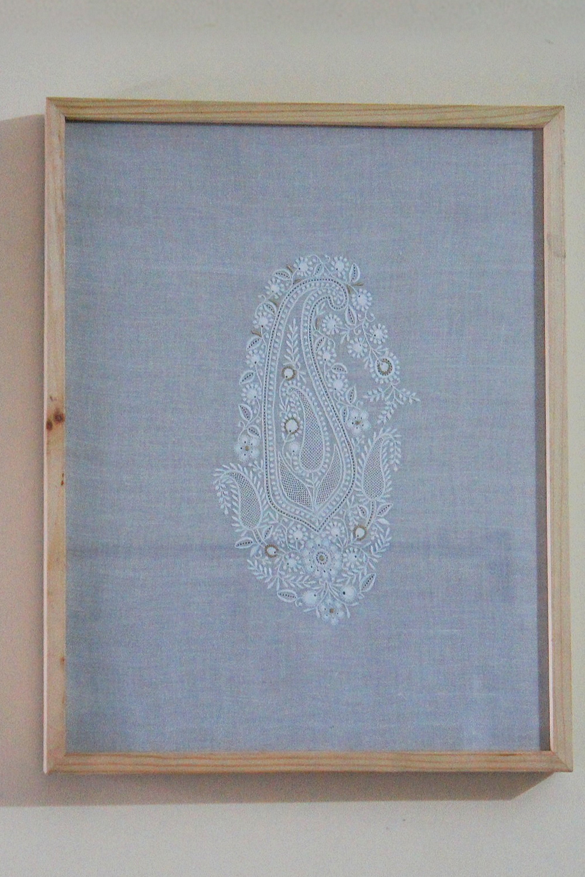Wall Art | Gul-e-Huma | Chikankari | Handwoven Cotton
