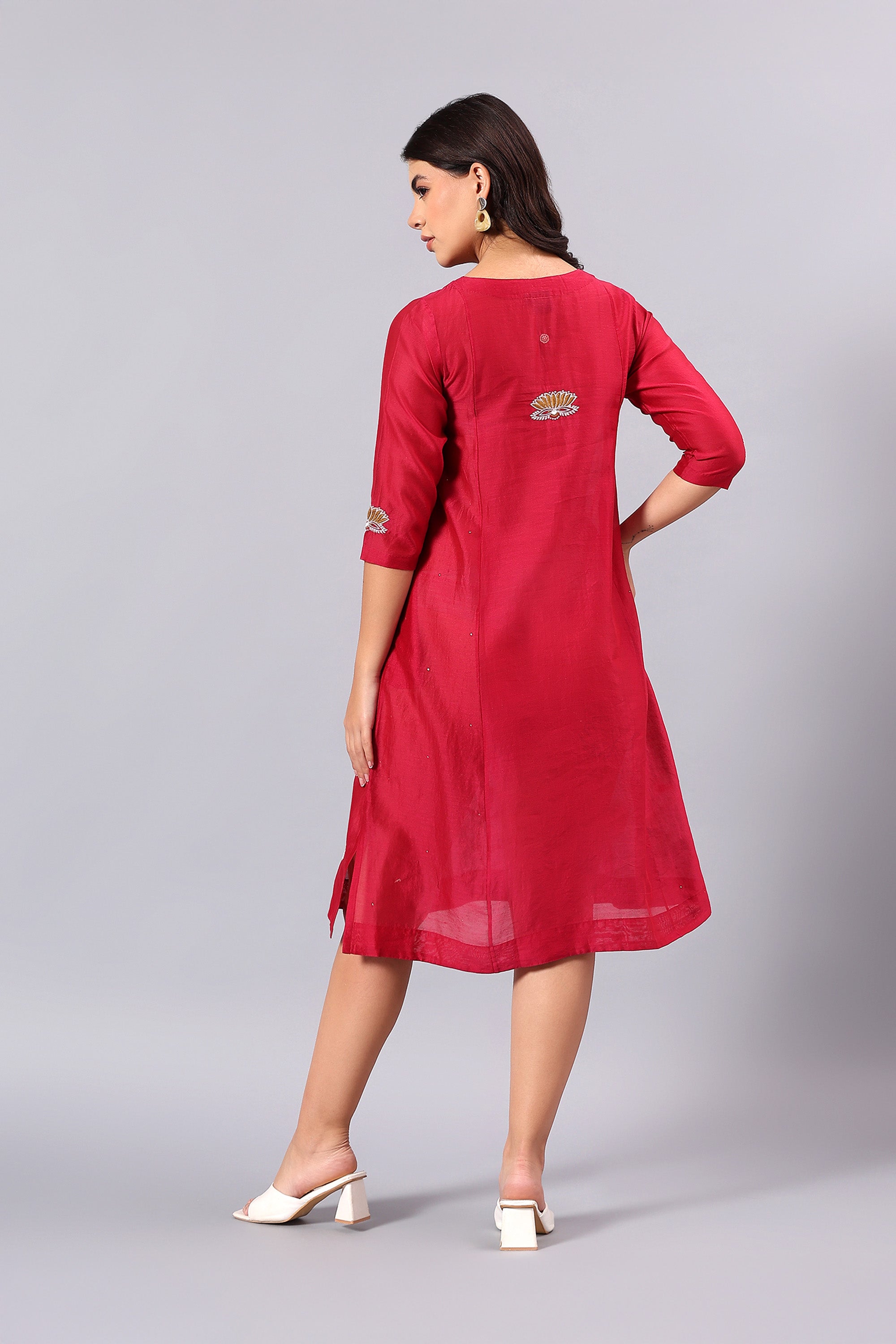 Tunic and underdress | Kriya | Chikankari | Cotton Silk (Chanderi)