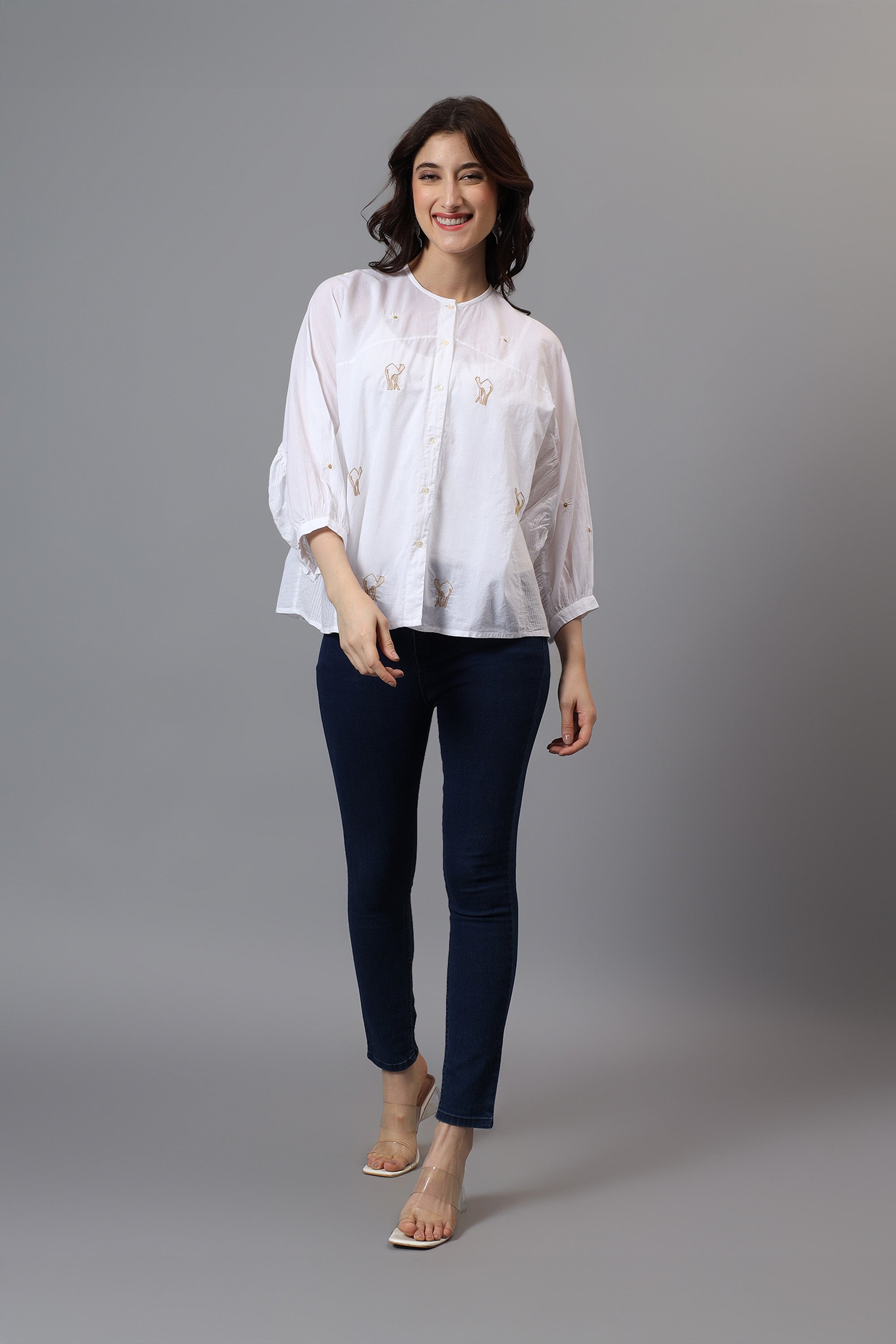 Shirt | Mekori | Chikankari | Cotton