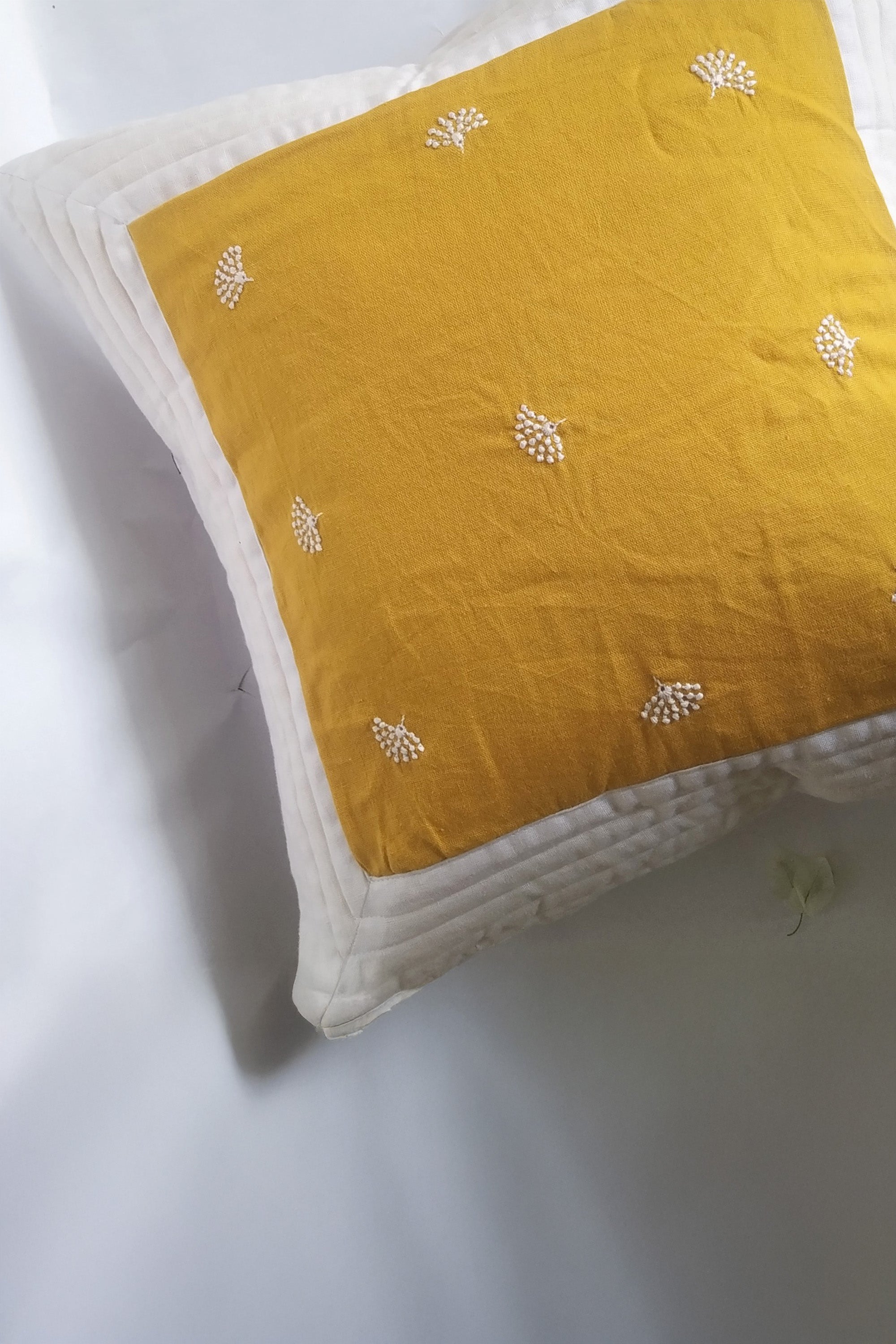 Cushion Cover | Paroushak | Chikankari | Cotton | Back tie
