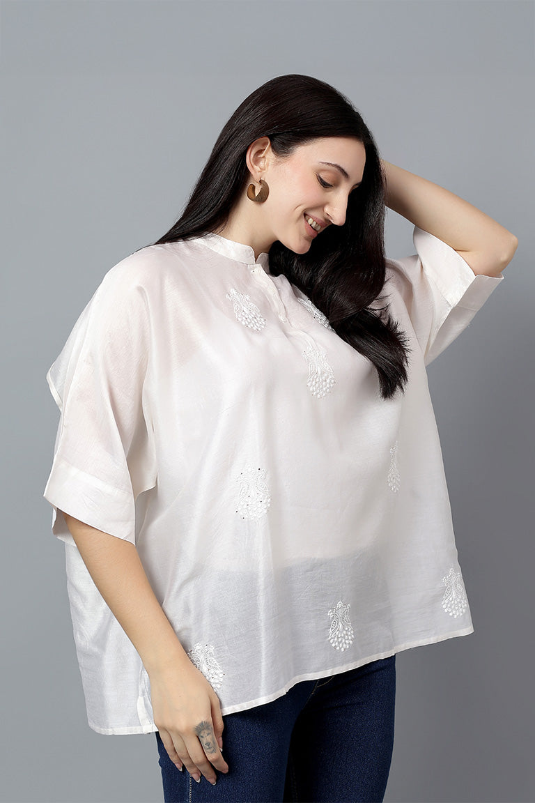Easy Top | Upsarg | Chikankari | Cotton Silk