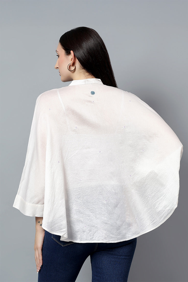 Easy Shirt | Vachan | Chikankari | Cotton Silk (Chanderi)
