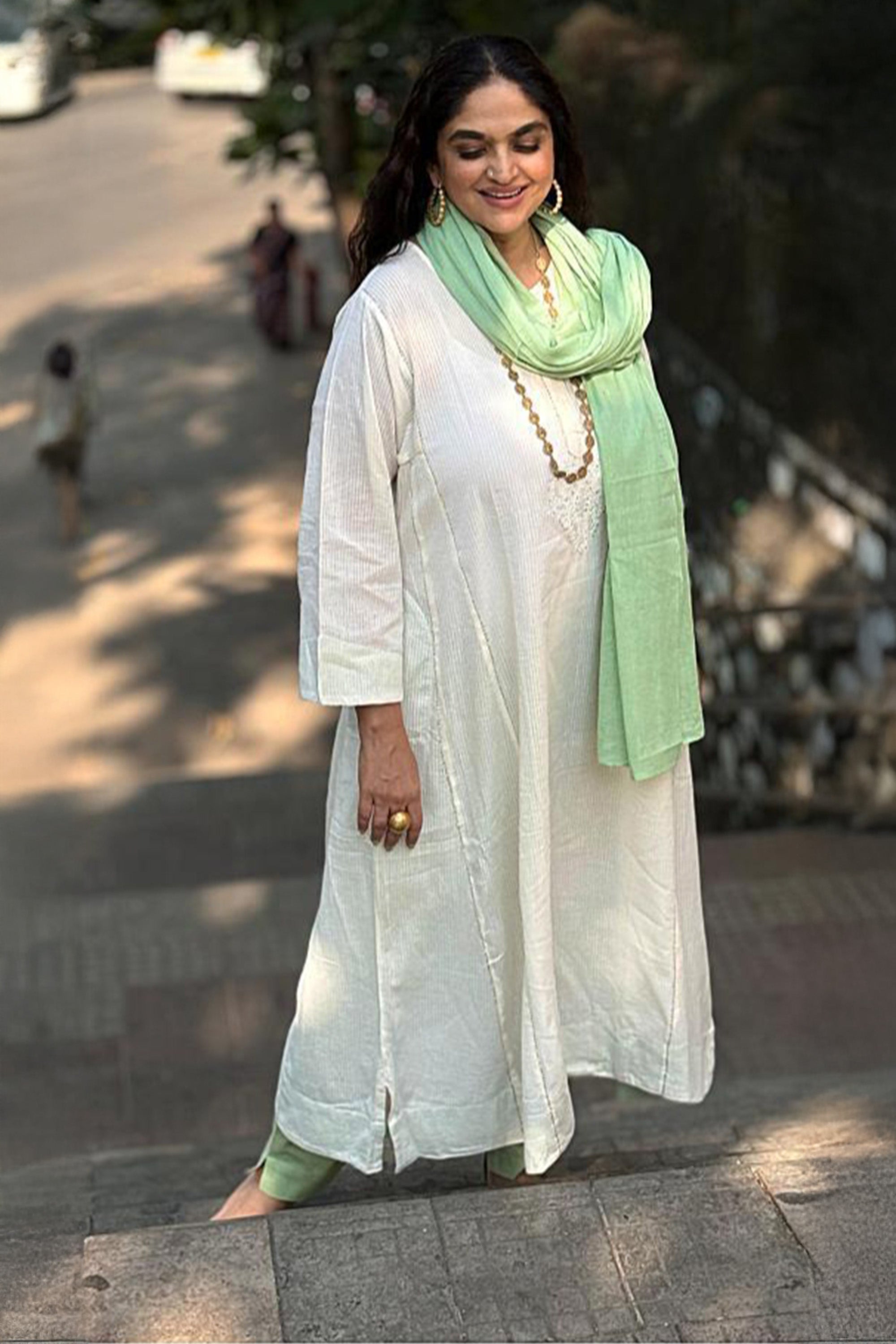 Dupatta | Bindu | Mukaish | Cotton Voile