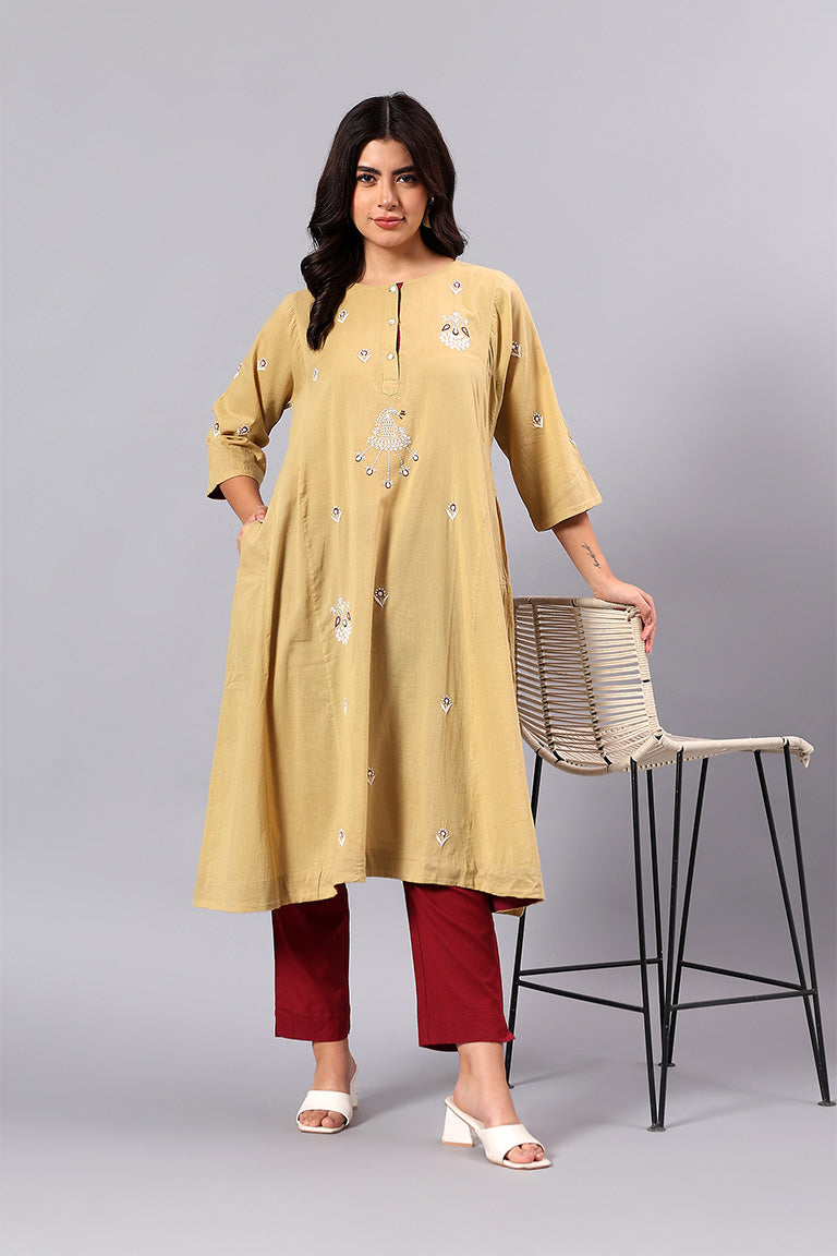 Kurta | Saraansh | Chikankari | Cotton