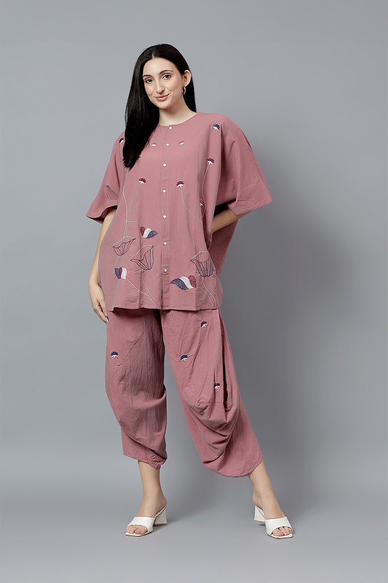 Easy Shirt | Sarvnaam | Chikankari | Cotton Chambray