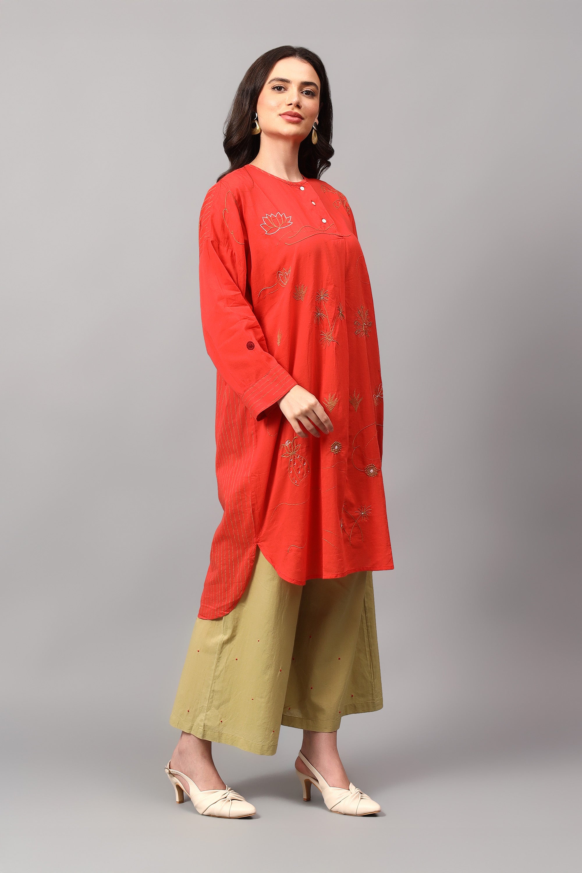 Easy Shirt | Sindhu | Chikankari | Cotton