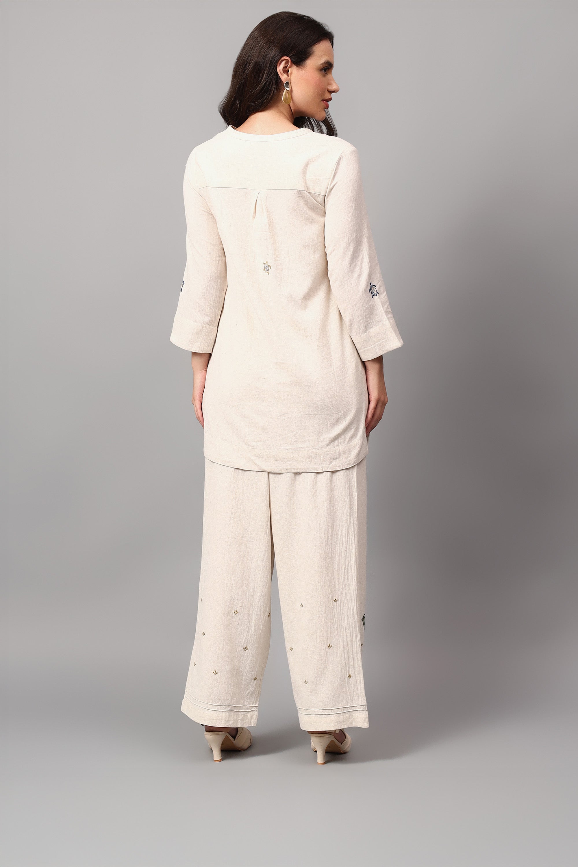 Shirt | Tista | Chikankari | Cotton Linen