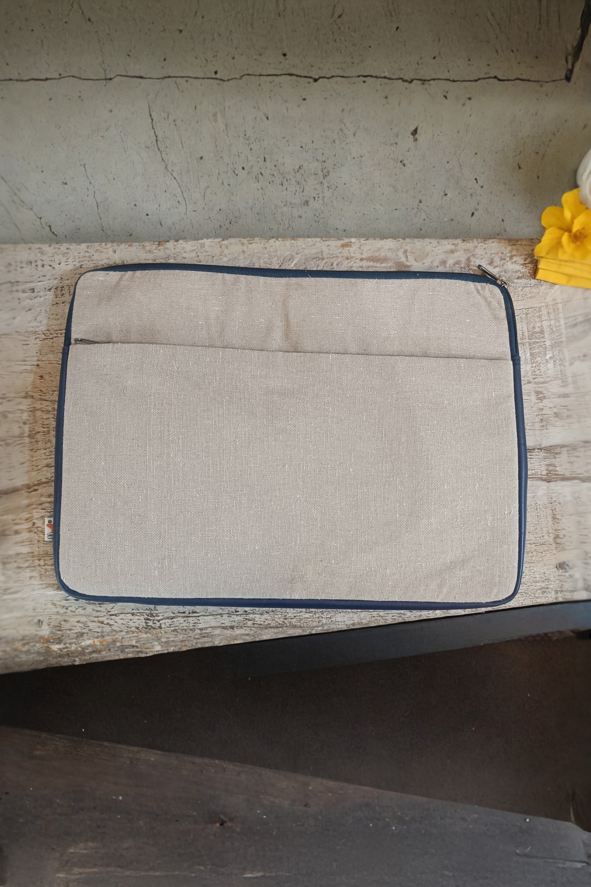 Laptop Sleeve | Mool | Chikankari | Jute