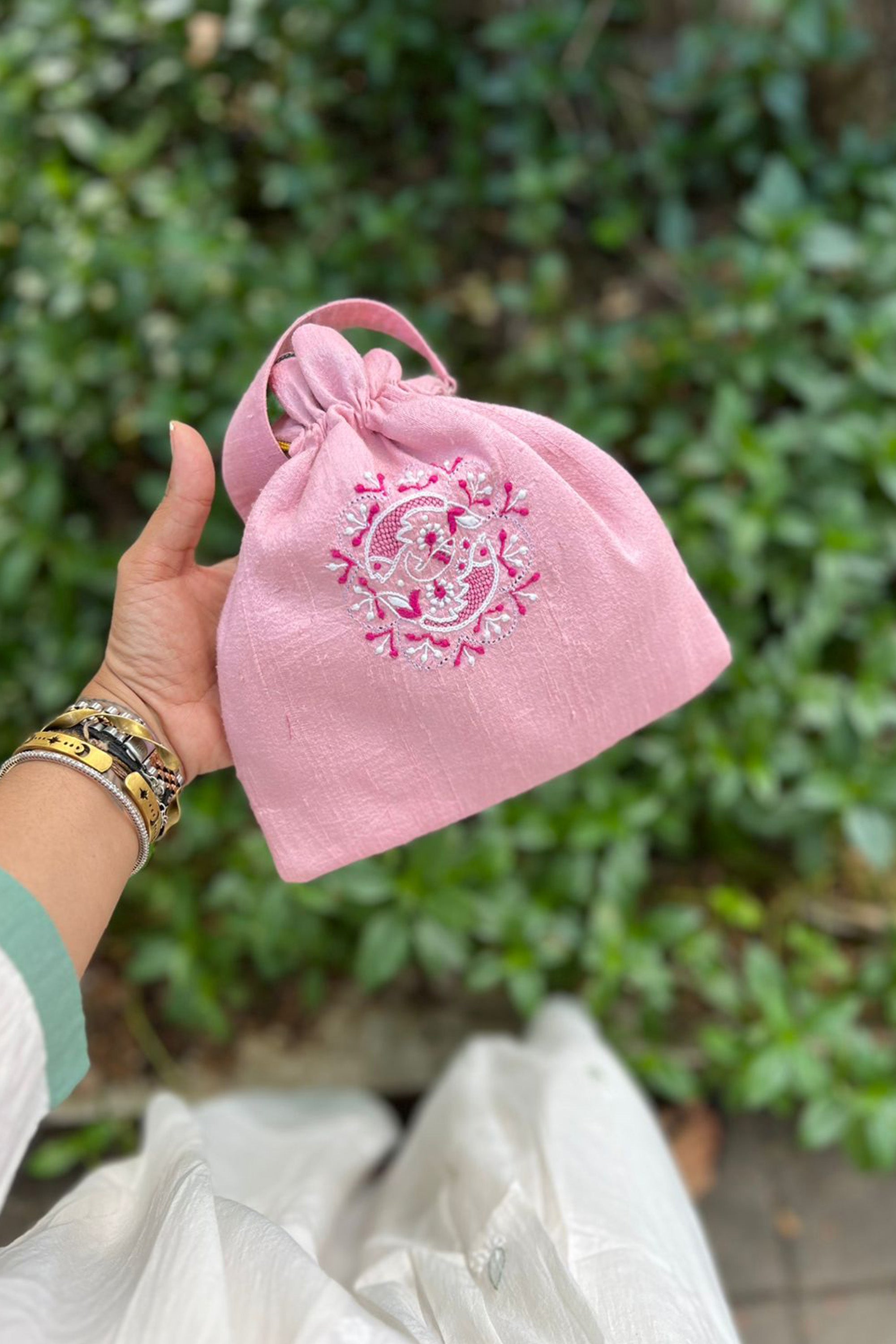 Potli | Fukuro | Chikankari | Dupion Silk