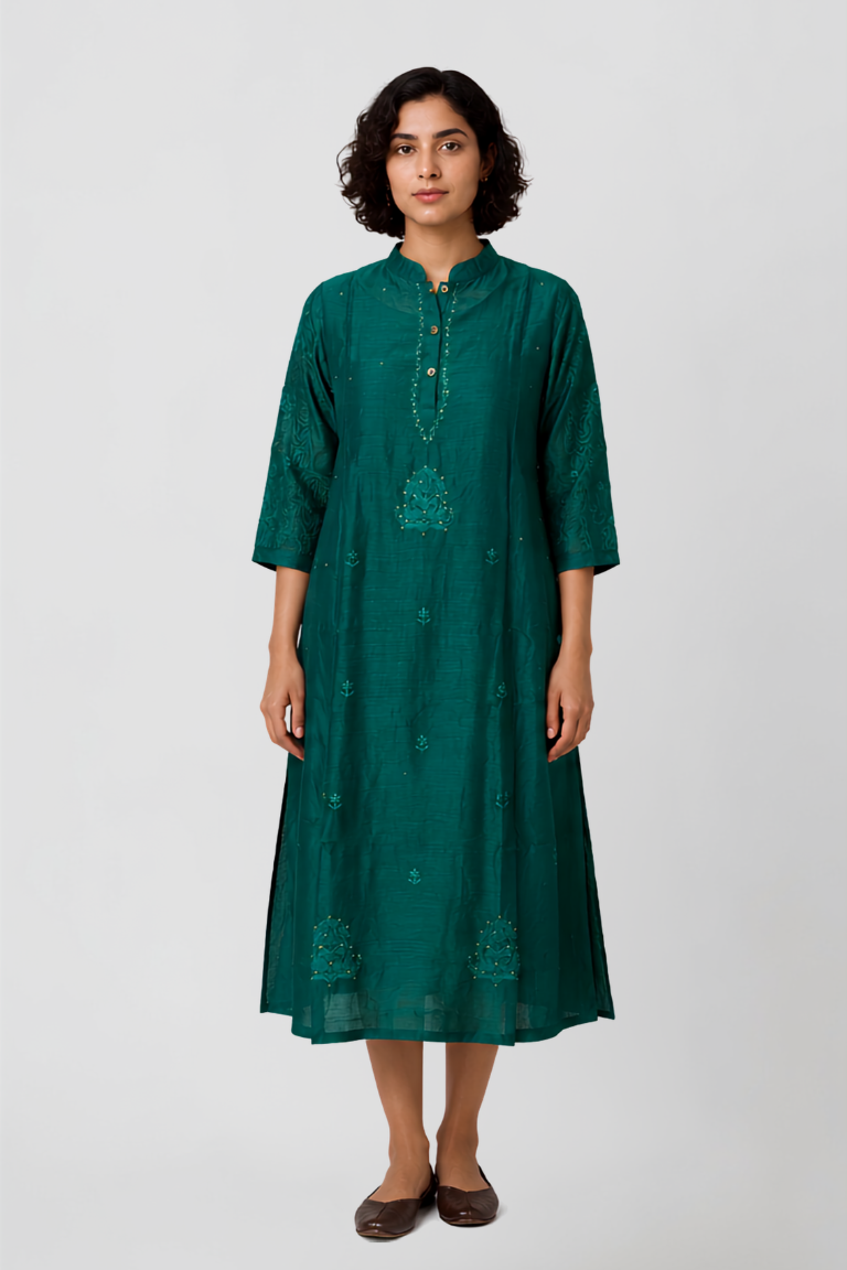 Sambhal handcrafted Chikankari Tunic