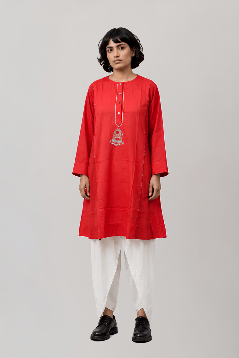 Alankaar handcrafted Chikankari short Kurta