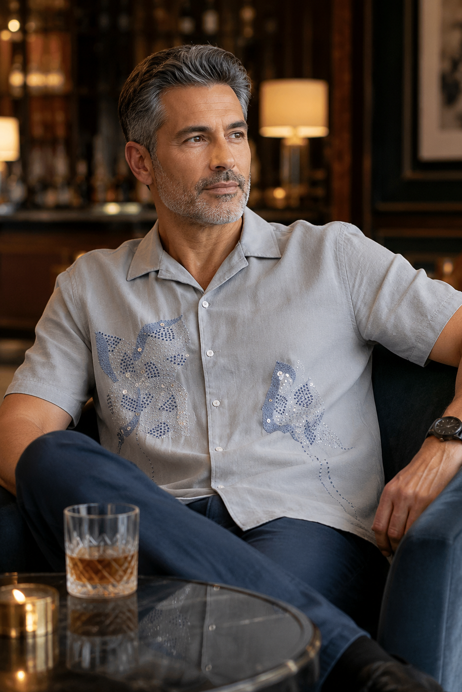 Prasang handcrafted Chikankari Shirt