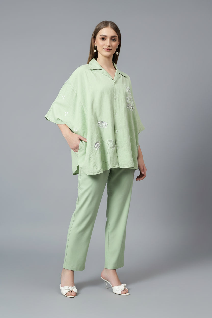 Clubbed | Atrai Easy Shirt + Khurja Pistachio Pant