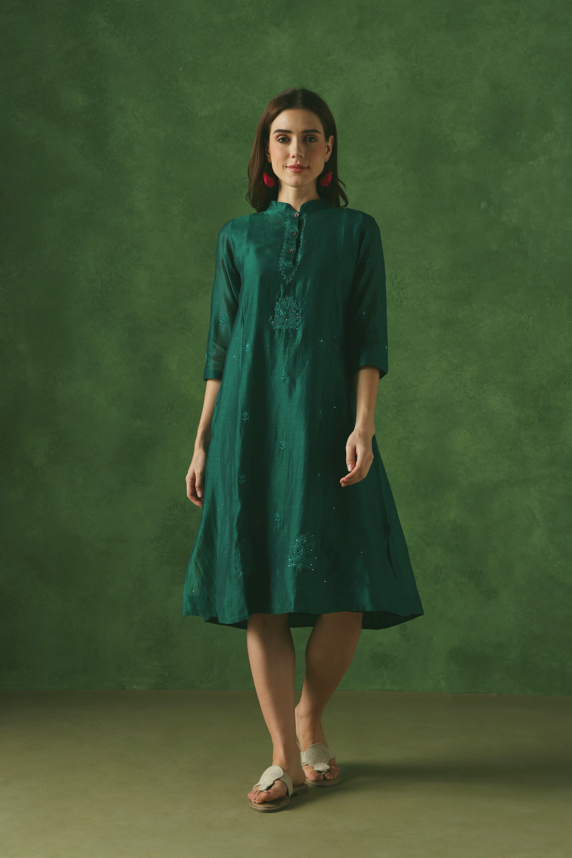 Sambhal handcrafted Chikankari Tunic